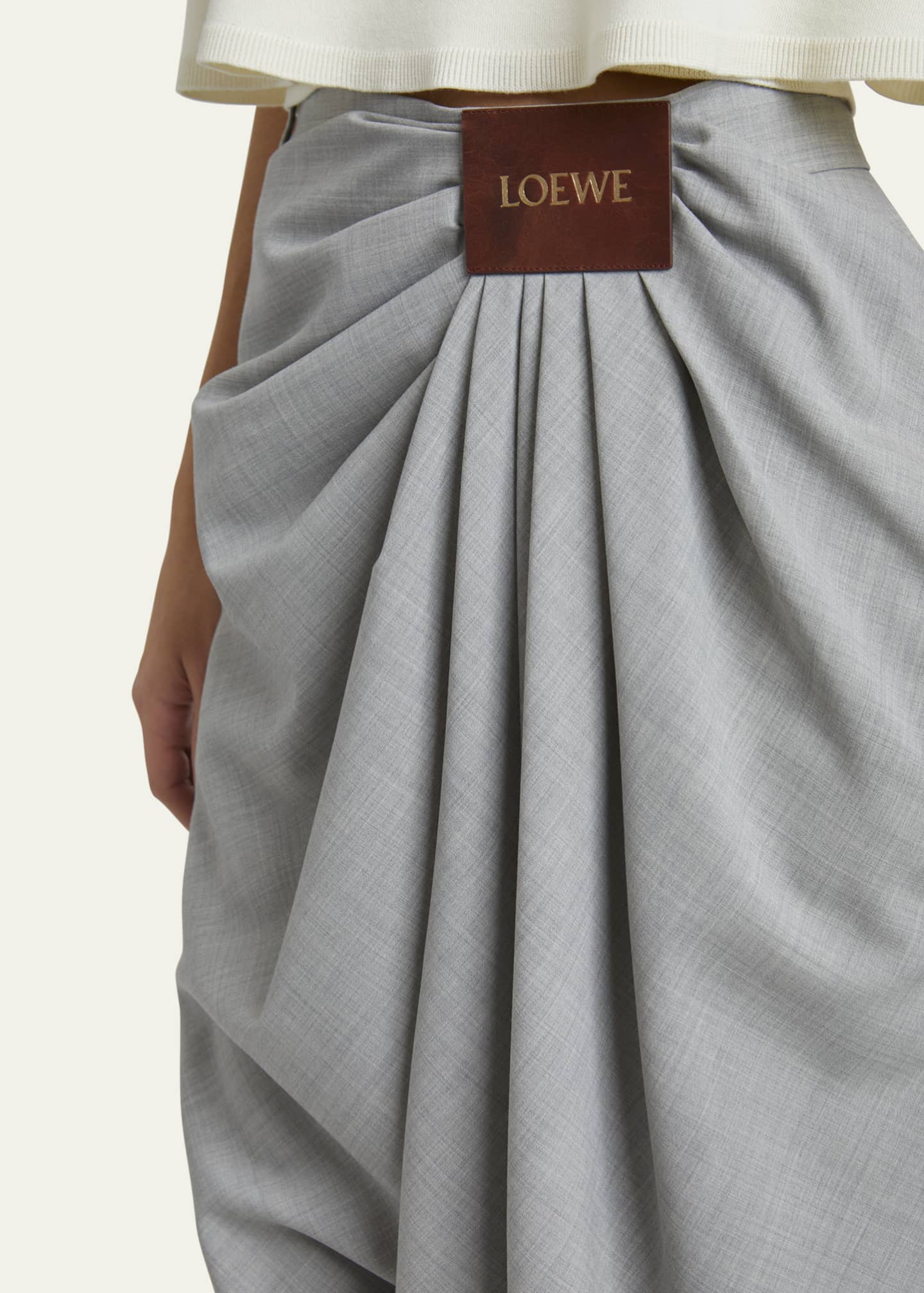 Loewe Draped Loose Wool-Blend Trousers Image 5 of 5