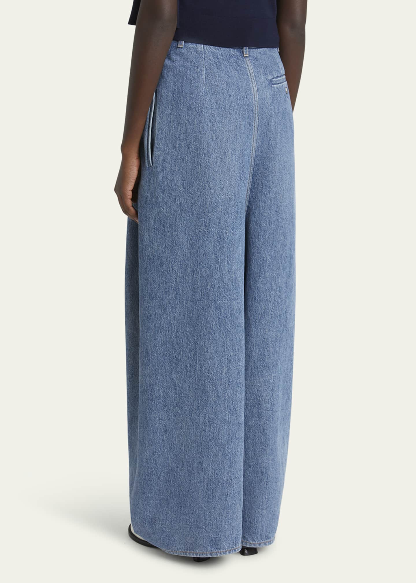 Loewe Draped Loose Mohair Wool Jeans Image 3 of 5