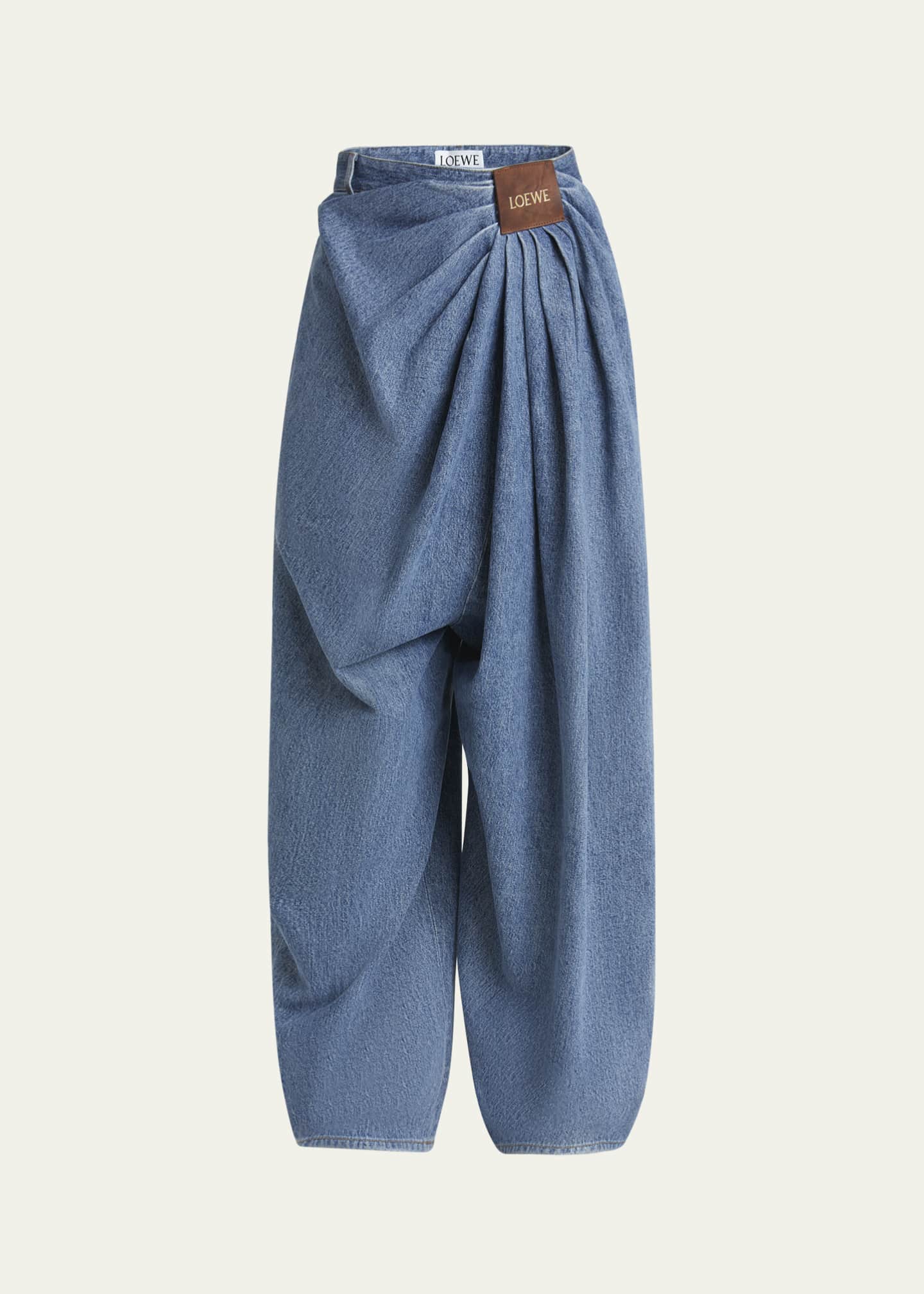 Loewe Draped Loose Mohair Wool Jeans Image 1 of 5