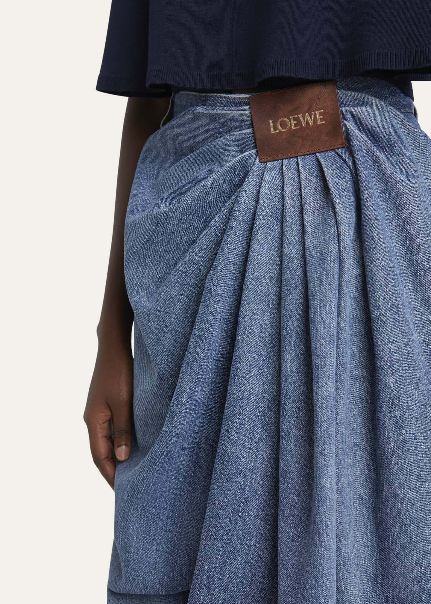 Loewe Draped Loose Mohair Wool Jeans Image 5 of 5