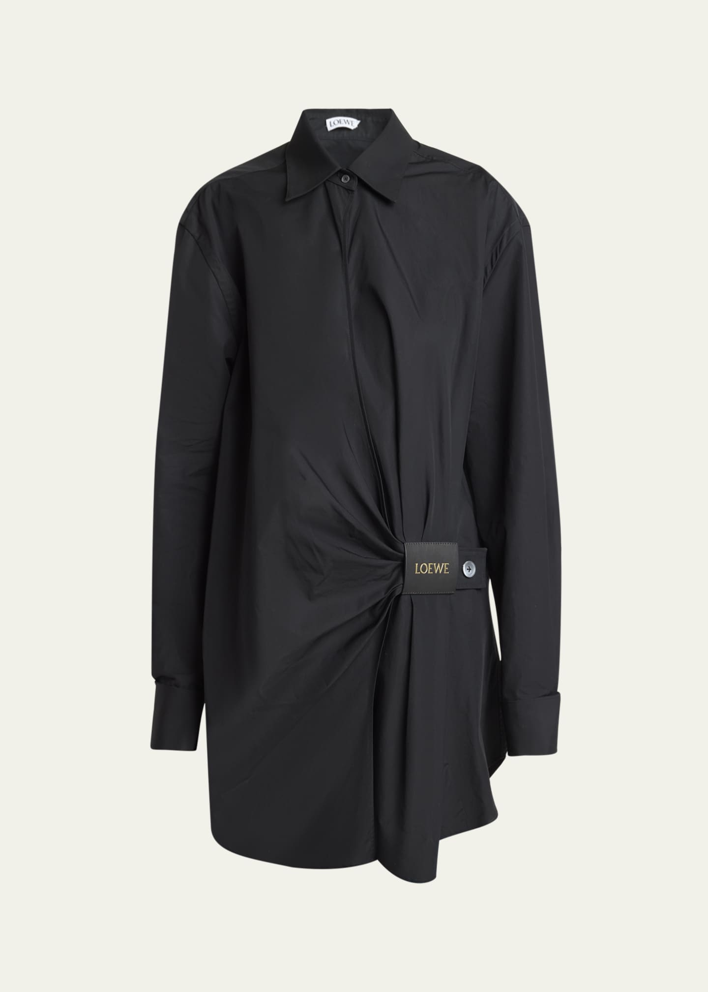 Loewe Draped Poplin Mini Shirtdress Image 1 of 5