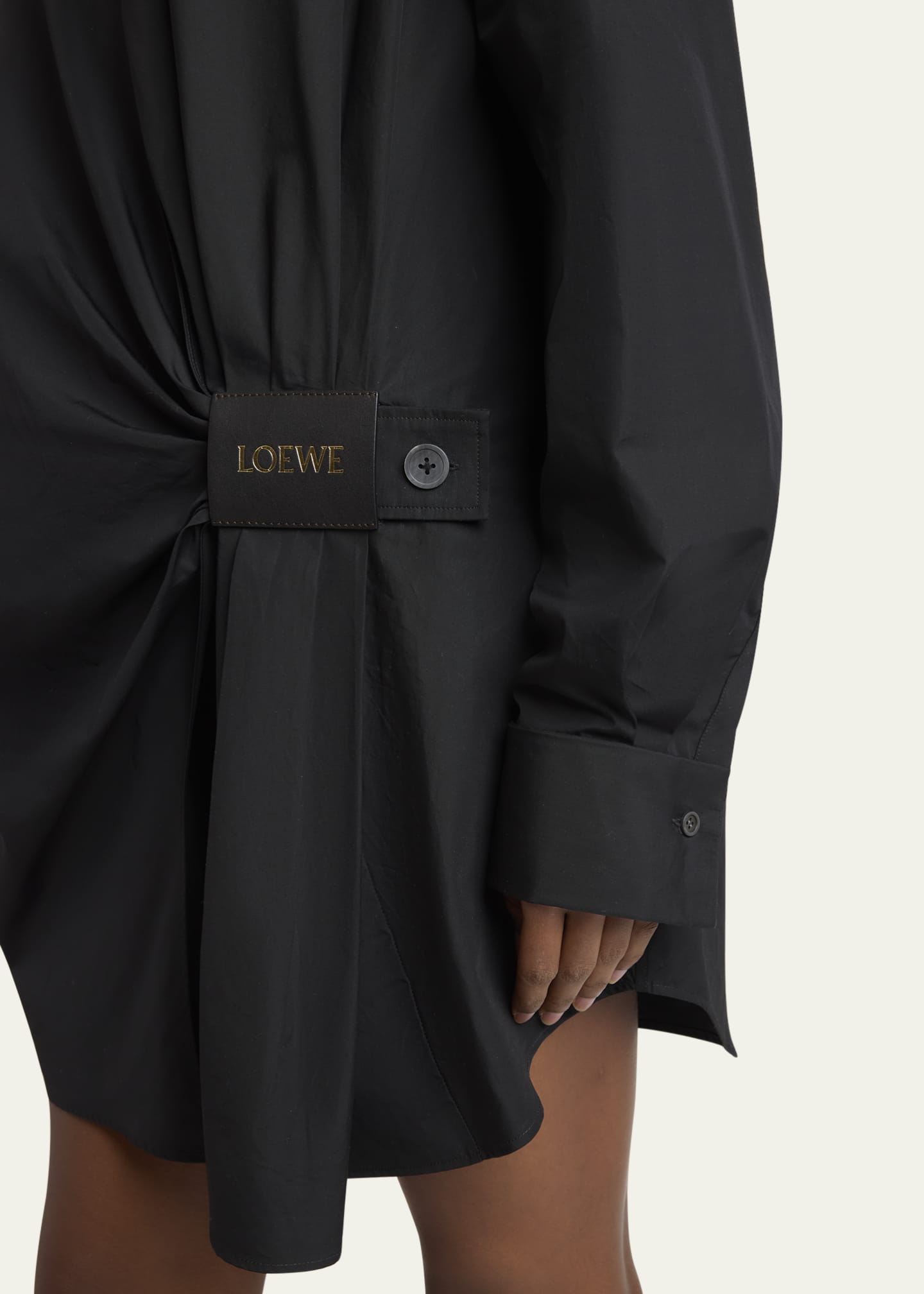 Loewe Draped Poplin Mini Shirtdress Image 5 of 5