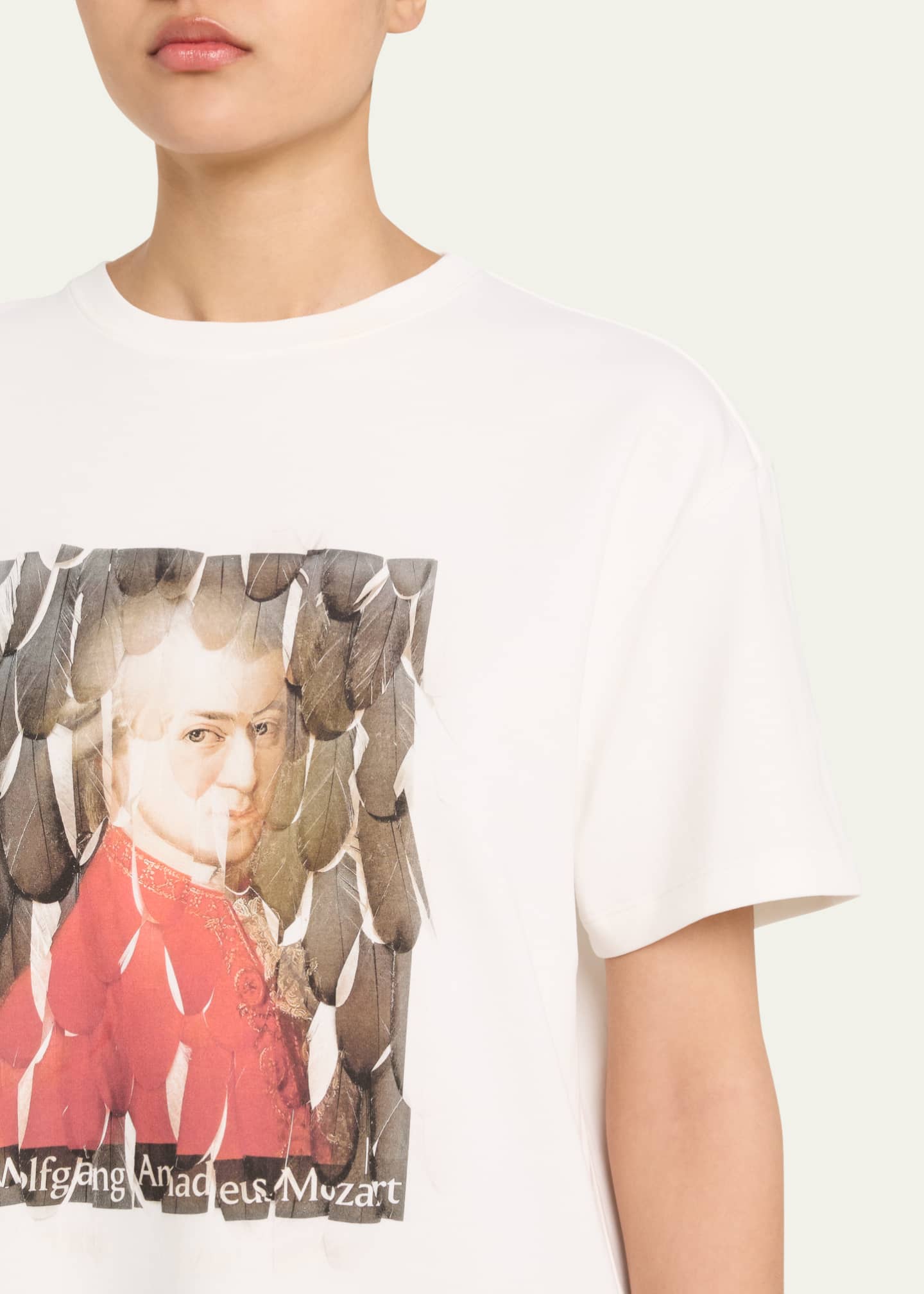 Loewe Feather Mozart Print T-Shirt Image 5 of 5