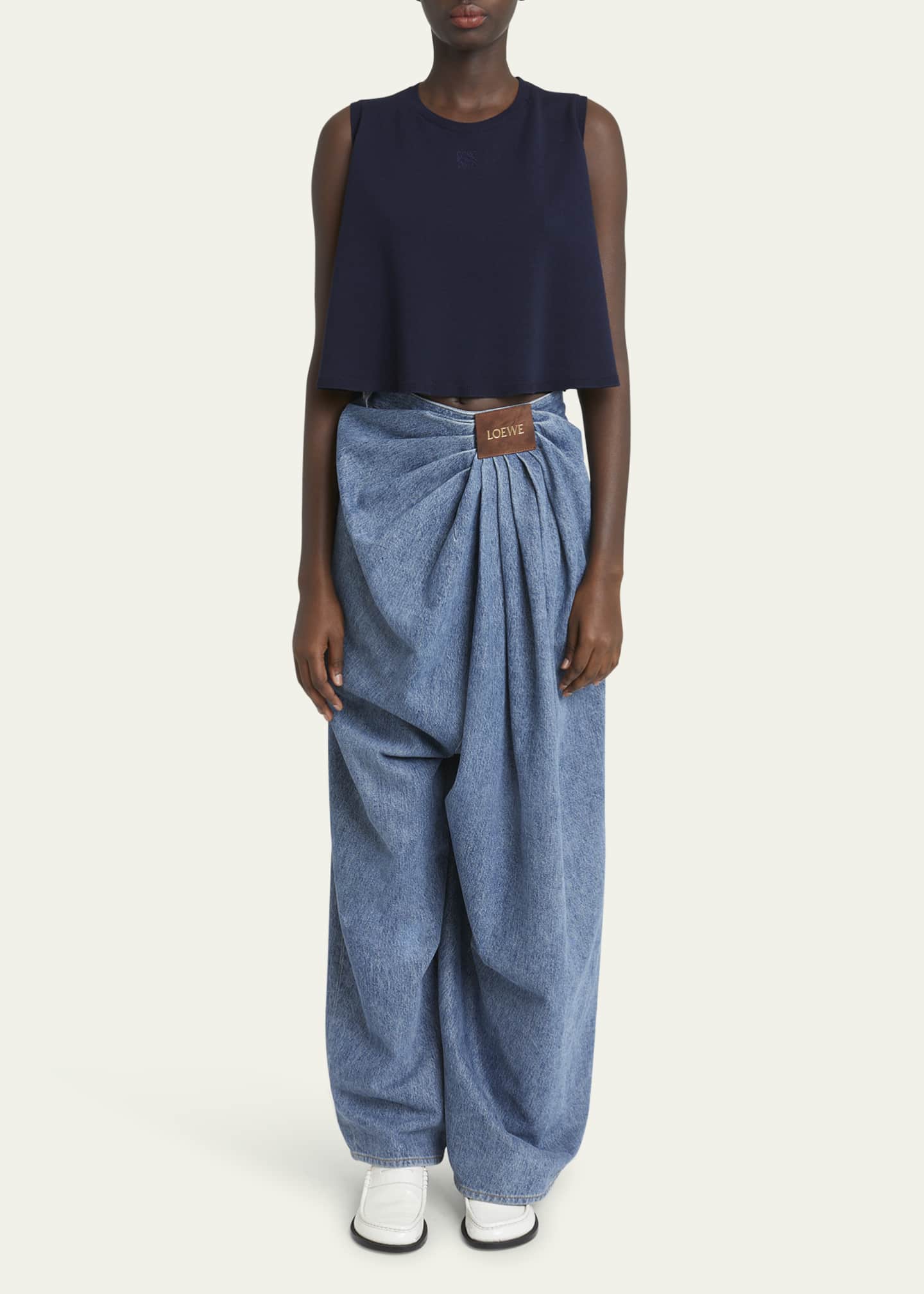 Loewe Double-Layer Anagram Sleeveless Wool Sweater Image 2 of 5
