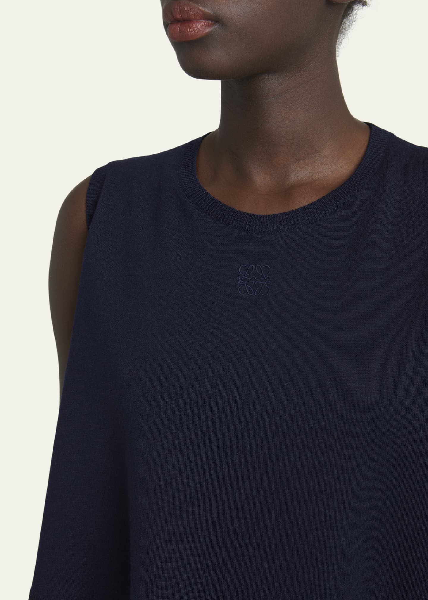 Loewe Double-Layer Anagram Sleeveless Wool Sweater Image 5 of 5