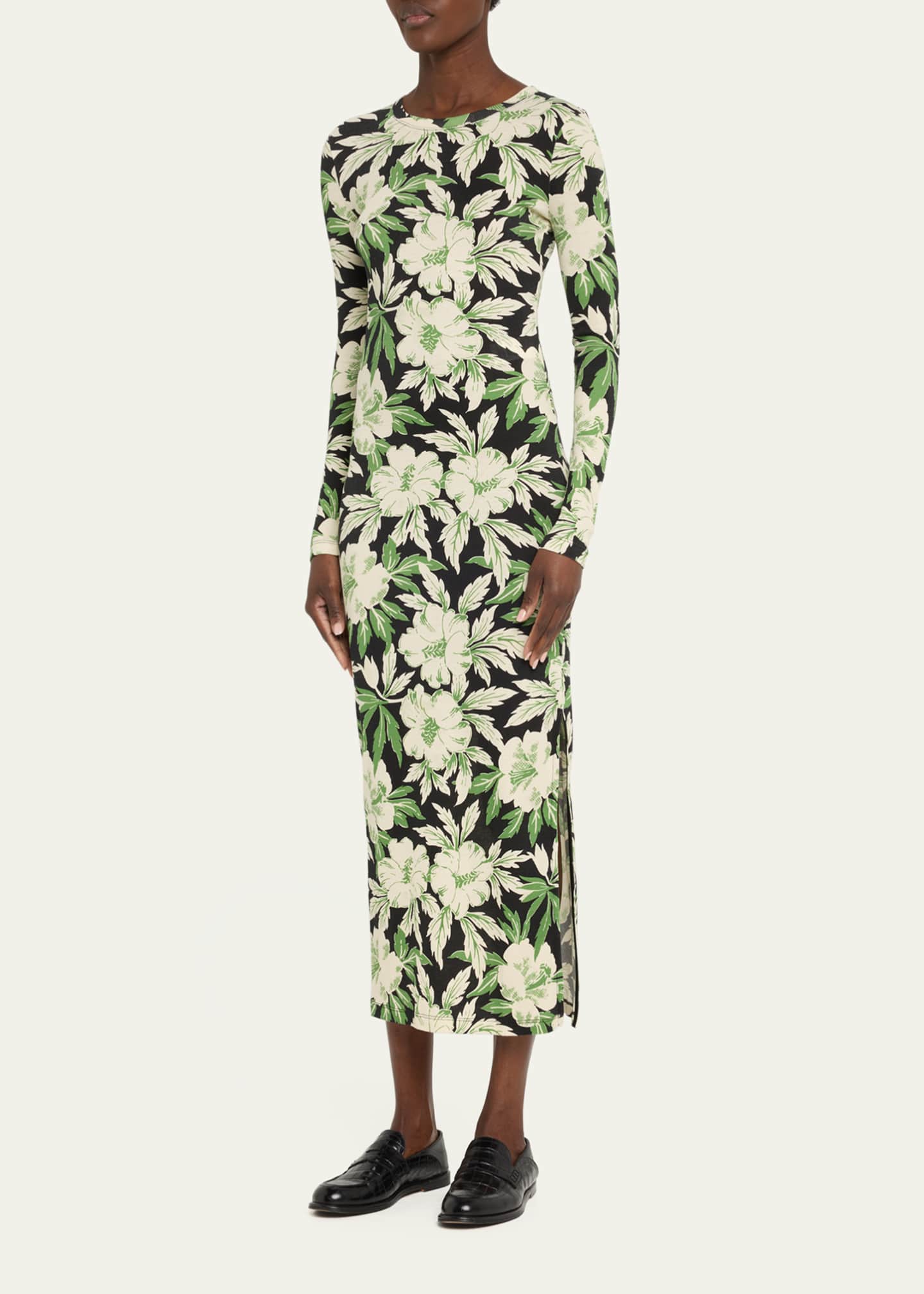 ワンピース Loewe Floral dress Loewe Floral Printed Mesh Tube Dress - Bergdorf Goodman