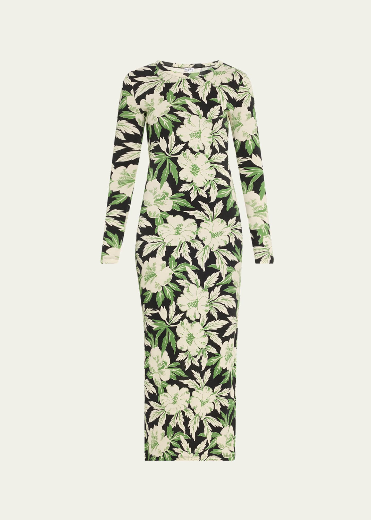 【関税込み】LOEWE Floral dress Loewe Floral Printed Mesh Tube Dress - Bergdorf Goodman