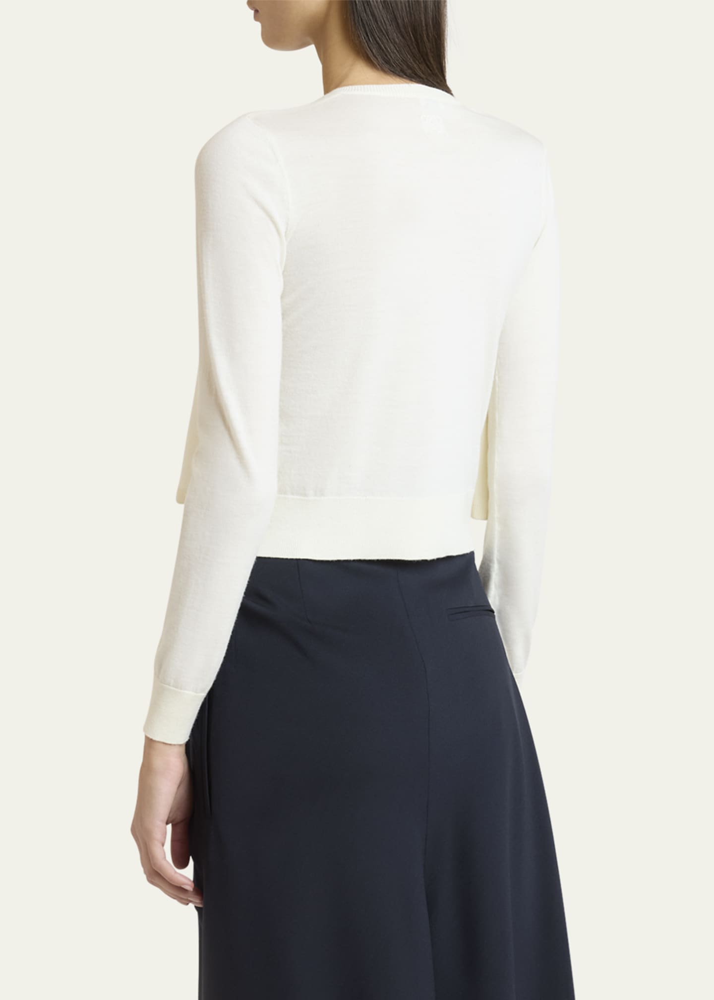 Loewe Layered Cropped Wool Cardigan Image 3 of 5