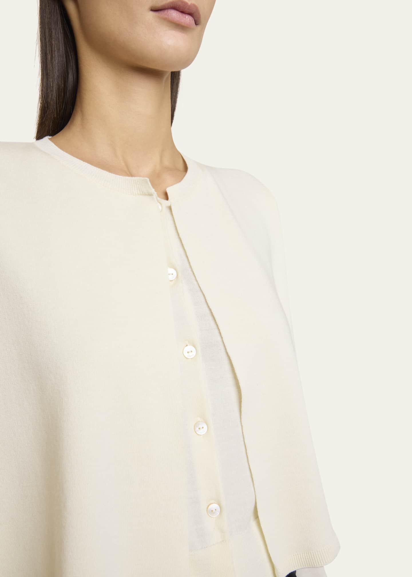Loewe Layered Cropped Wool Cardigan Image 5 of 5