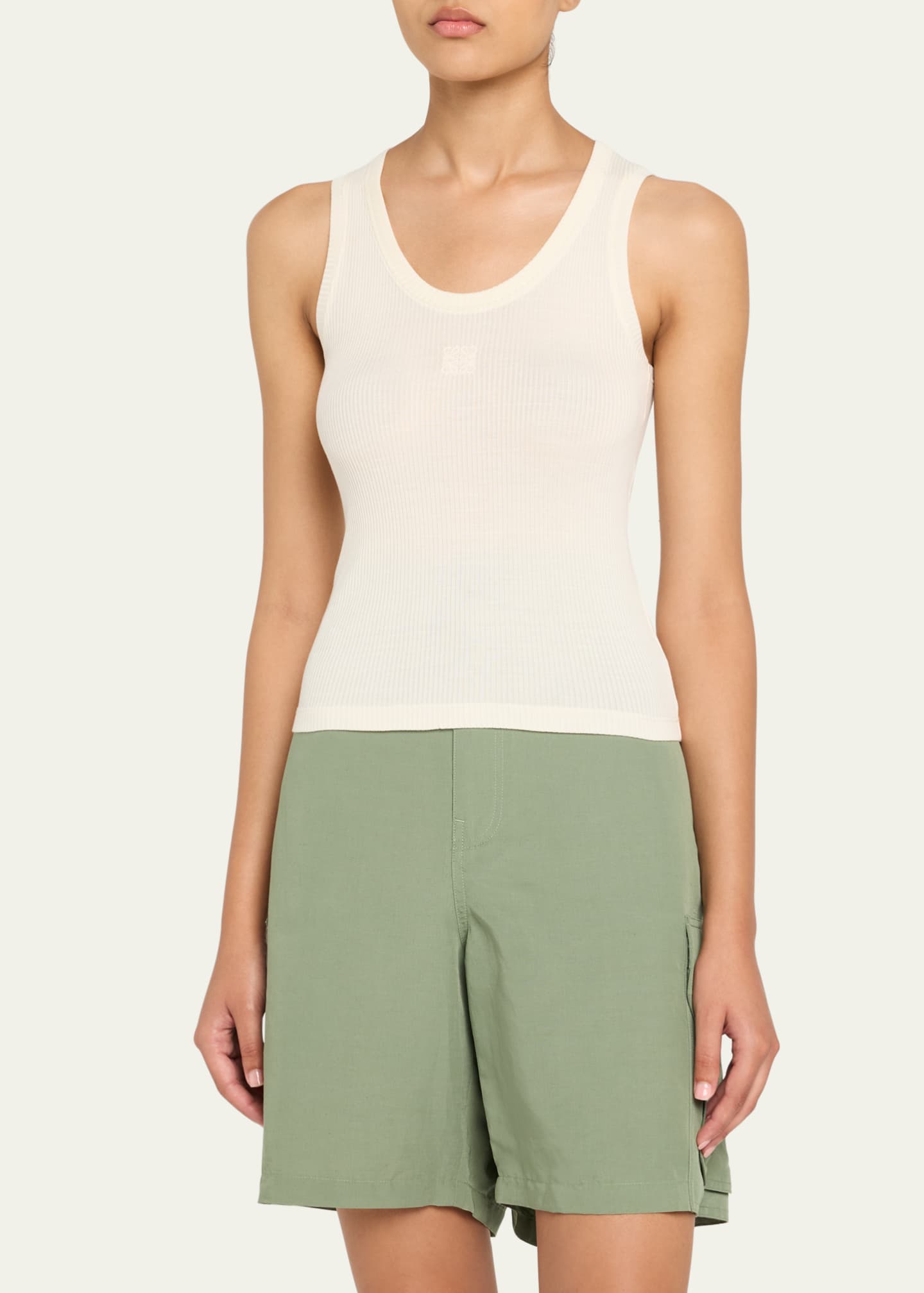 Loewe Anagram Logo Ribbed Tank Top Image 4 of 5