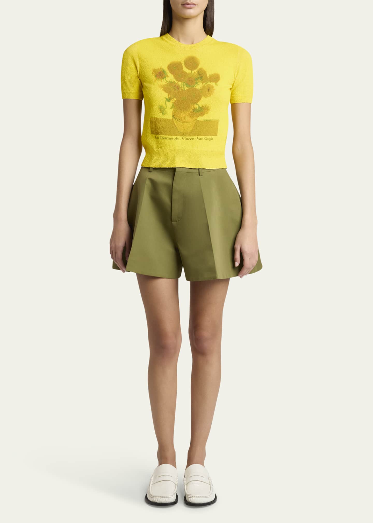 Loewe Printed Van Gogh Sunflower Short Sleeve Sweater Image 2 of 5