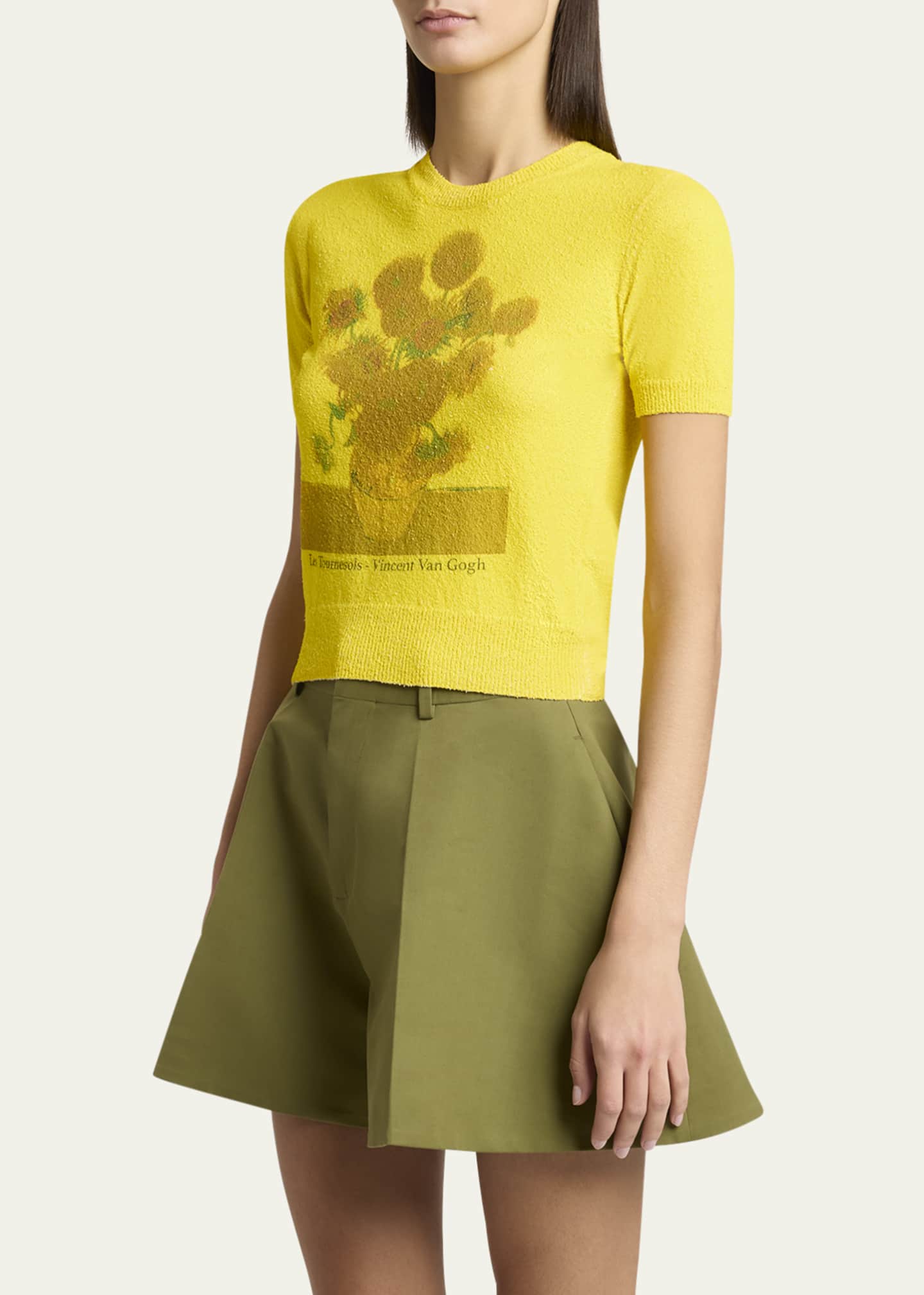 Loewe Printed Van Gogh Sunflower Short Sleeve Sweater Image 4 of 5