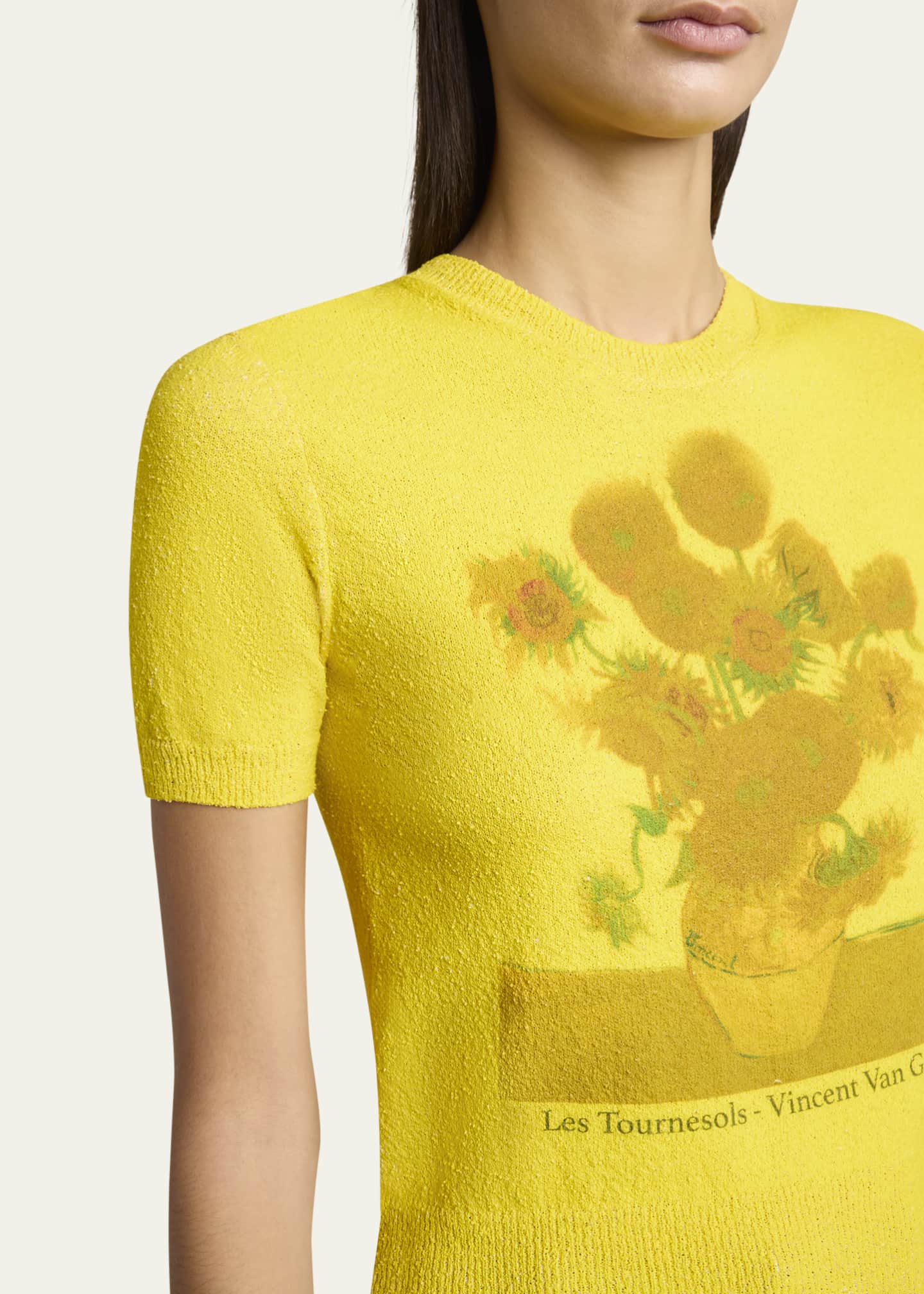 Loewe Printed Van Gogh Sunflower Short Sleeve Sweater Image 5 of 5