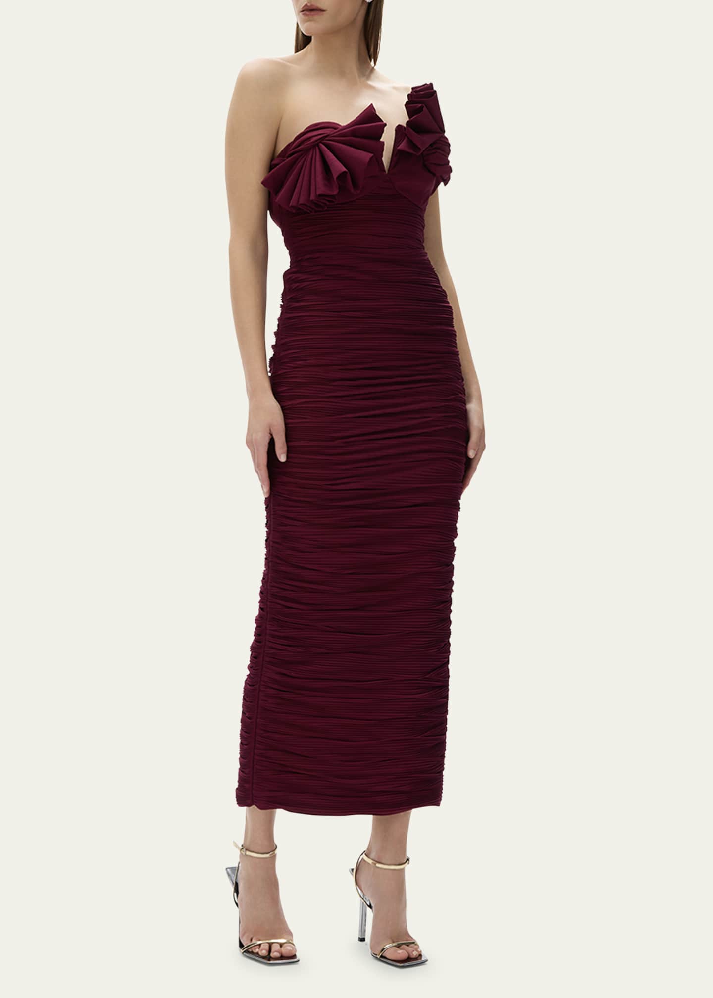 Rachel Gilbert Jensen Strapless Ruched Dress Image 4 of 5