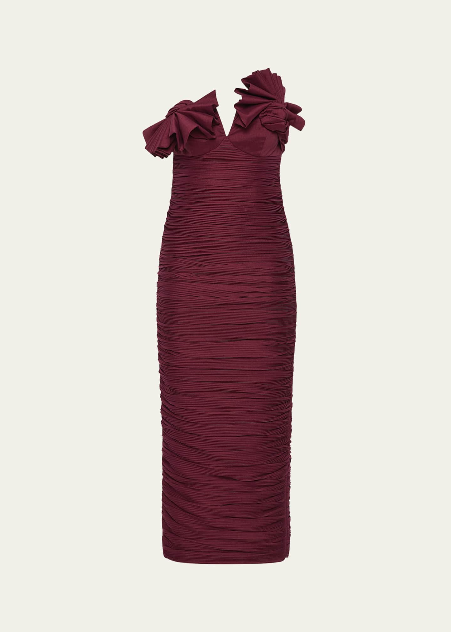 Rachel Gilbert Jensen Strapless Ruched Dress Image 1 of 5