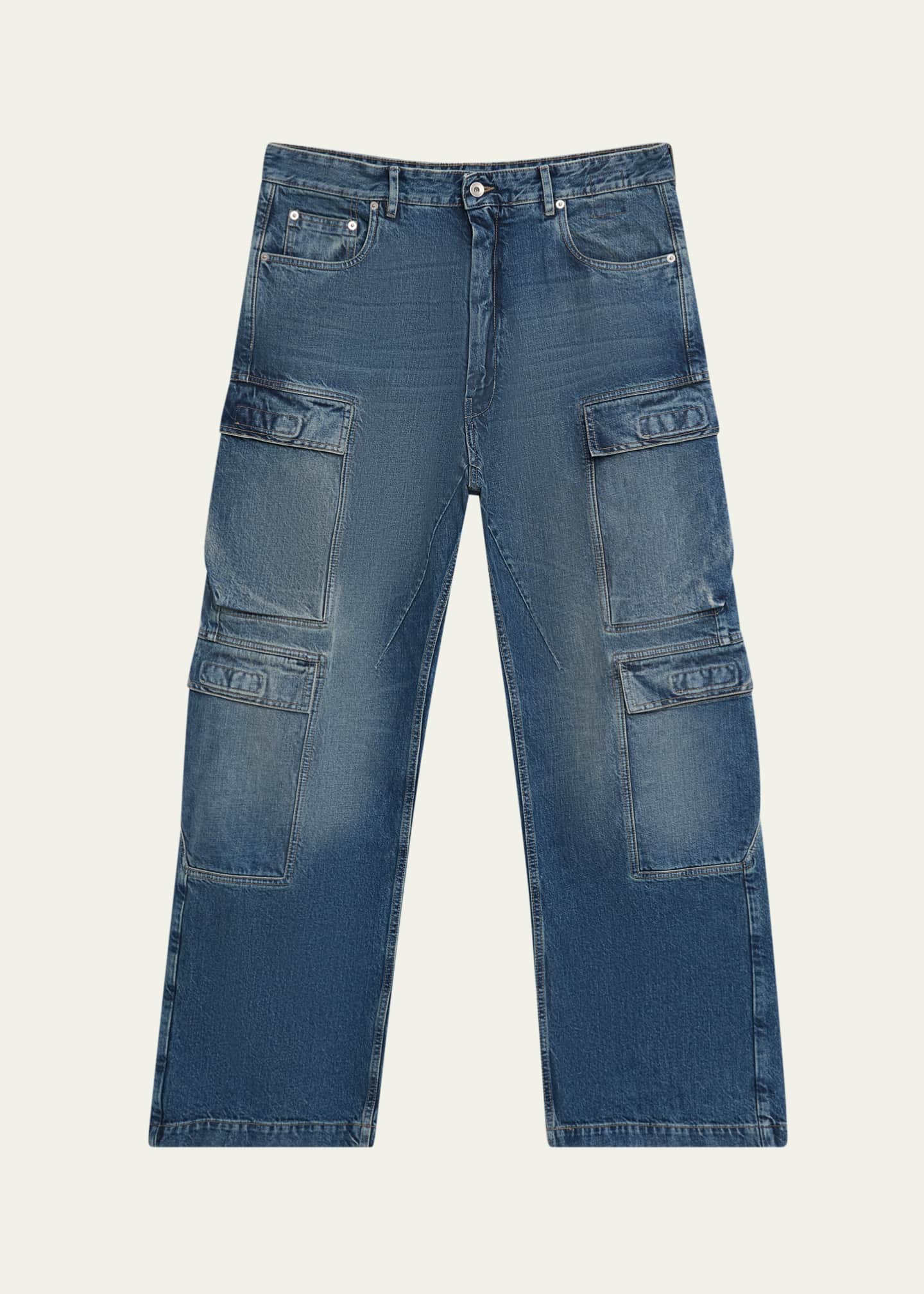 DRKSHDW RICK OWENS Men's Double Cargo Jeans Image 1 of 5
