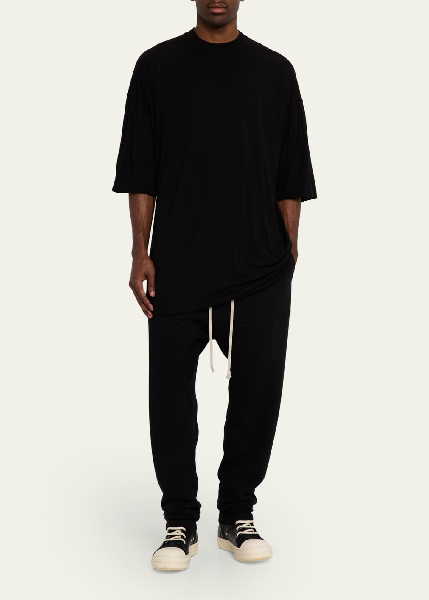 DRKSHDW RICK OWENS Men's Tommy Double-Layer T-Shirt Image 2 of 5