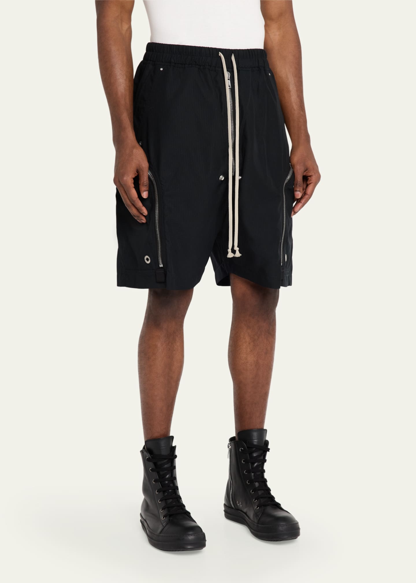 DRKSHDW RICK OWENS Men's Bauhaus Drawstring Shorts Image 4 of 5