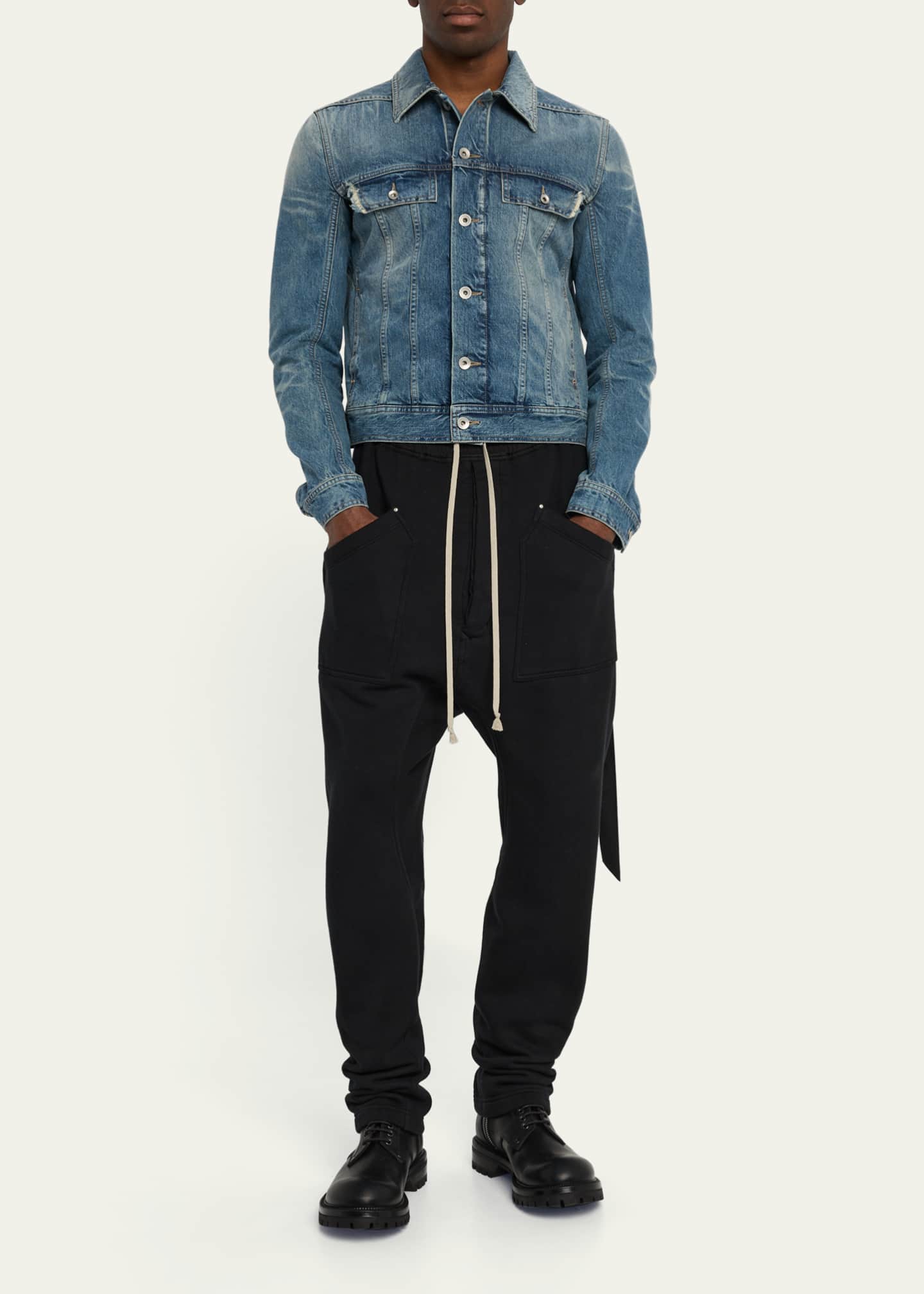 Rick Owens DRKSHDW \"TRUCKER JACKET\" サイズS Rick Owens DRKSHDW Trucker Jacket - Made in Japan 16oz Black