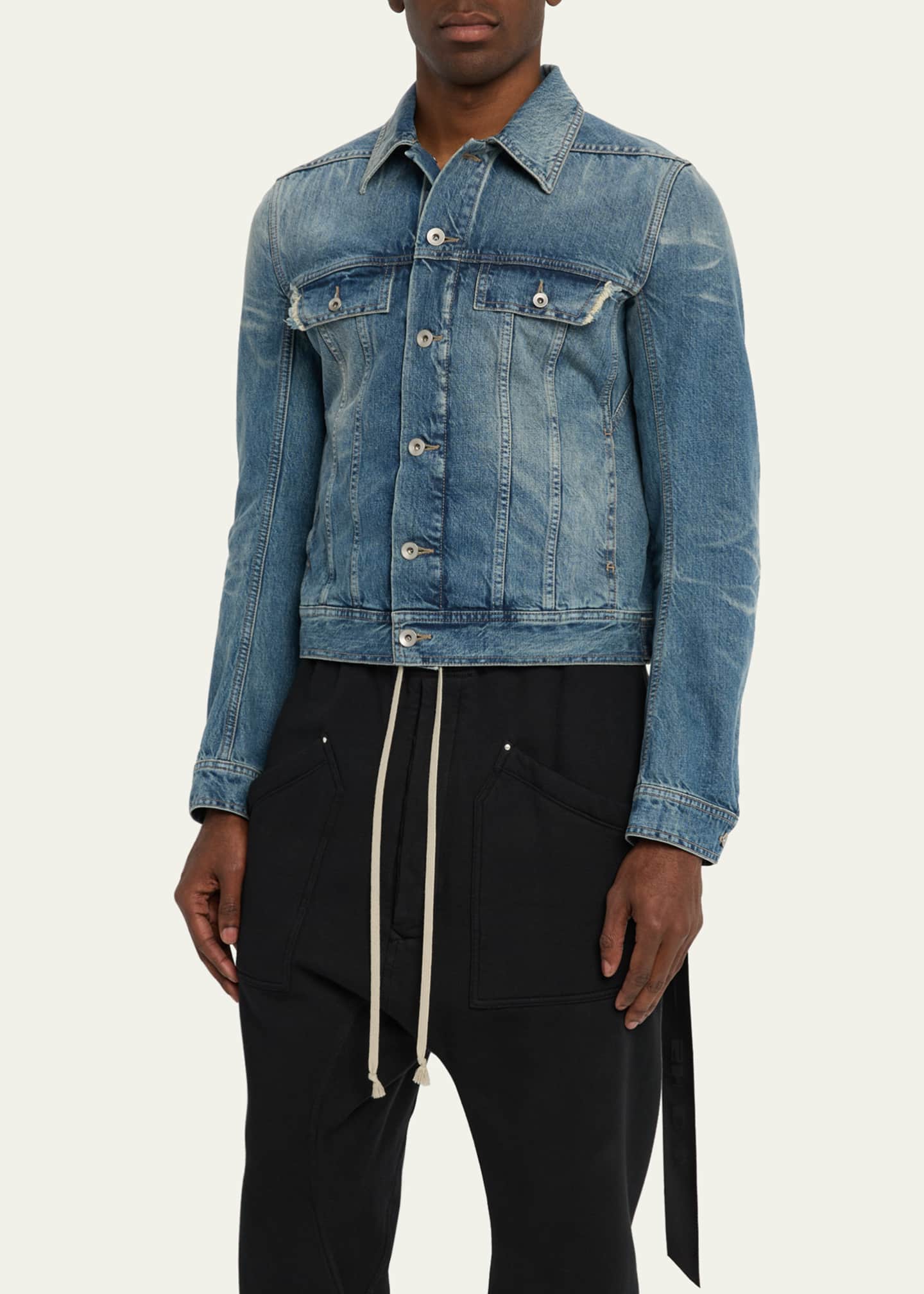 Rick Owens DRKSHDW ジャケット DRKSHDW RICK OWENS Men's Denim Trucker Jacket - Bergdorf Goodman