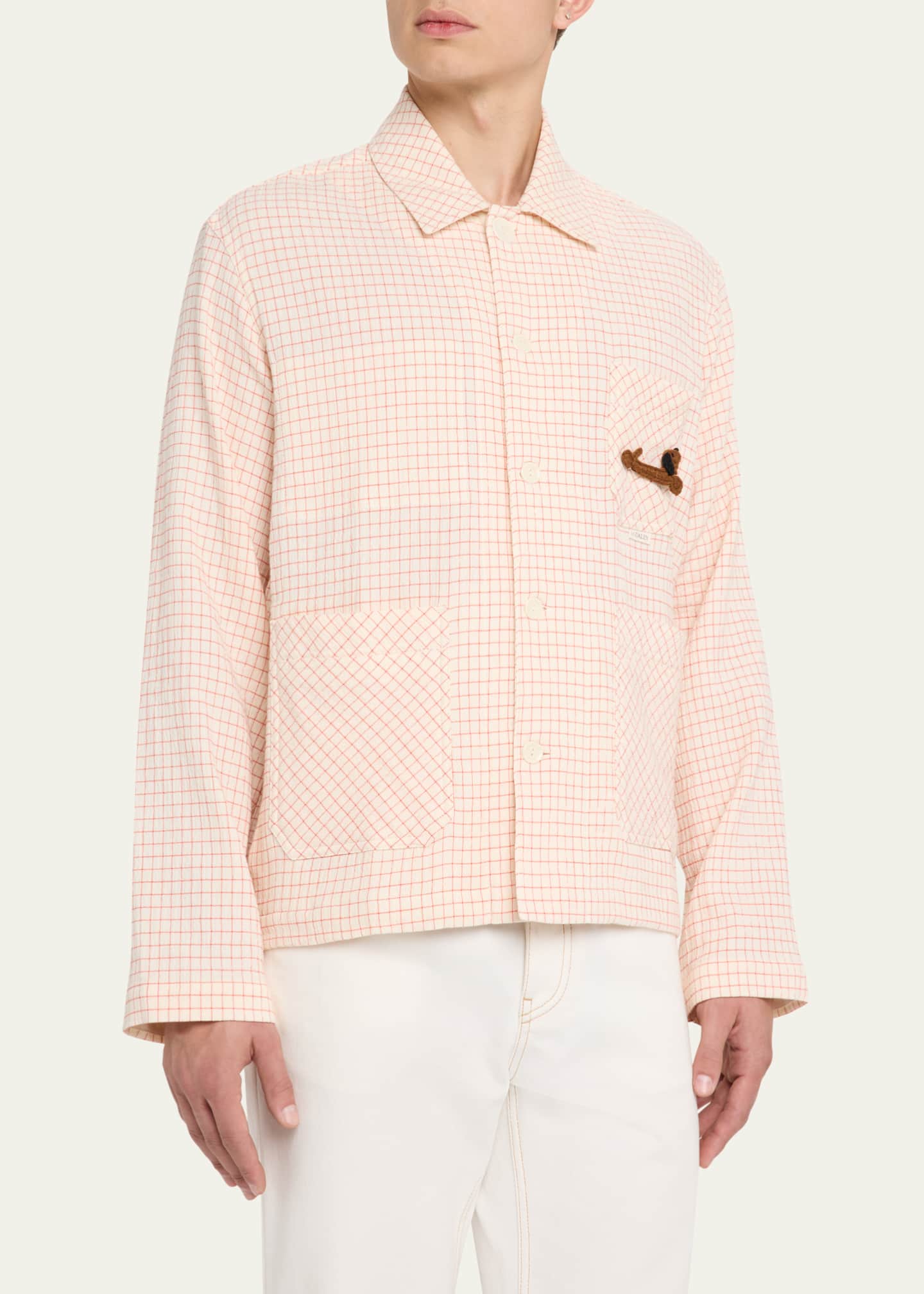 S.S. DALEY Men's Clarence Seersucker Check Chore Jacket Image 4 of 5