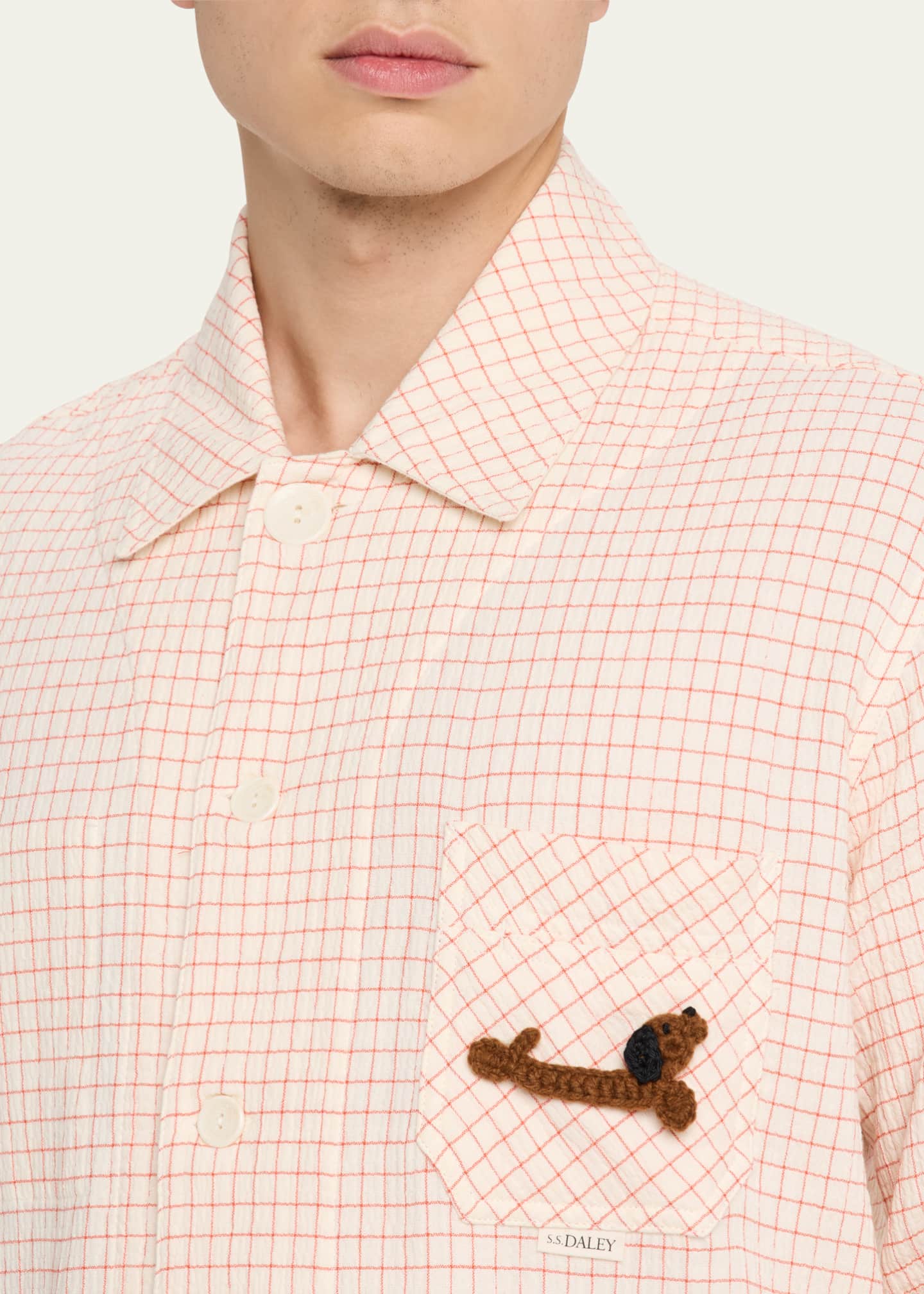 S.S. DALEY Men's Clarence Seersucker Check Chore Jacket Image 5 of 5
