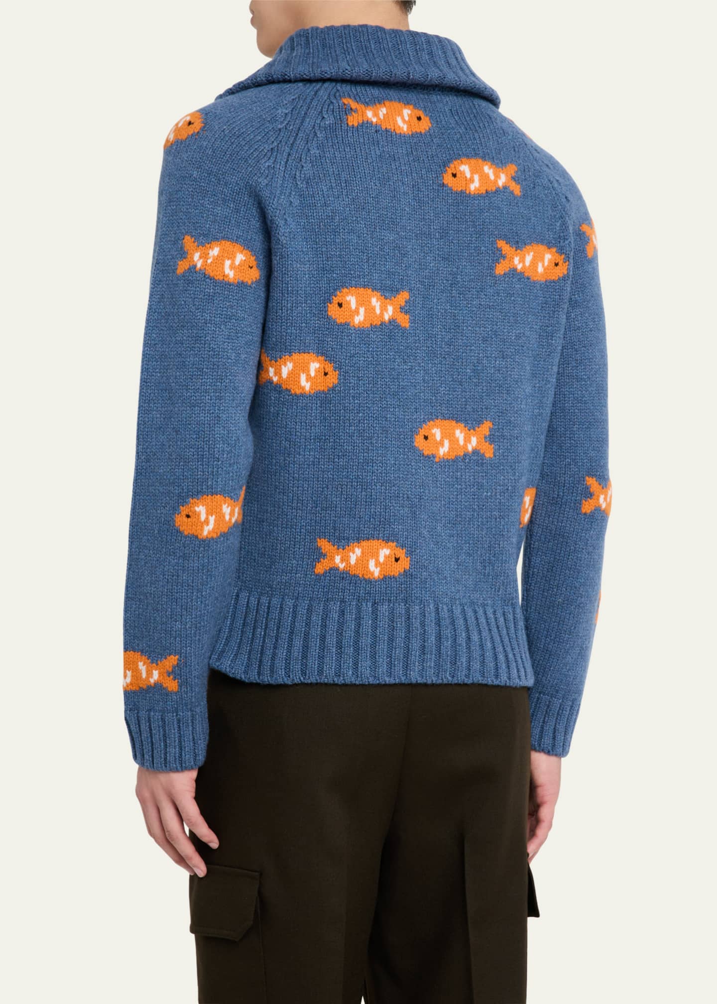S.S. DALEY Men's Wool Goldfish Knit Full-Zip Sweater Image 3 of 5