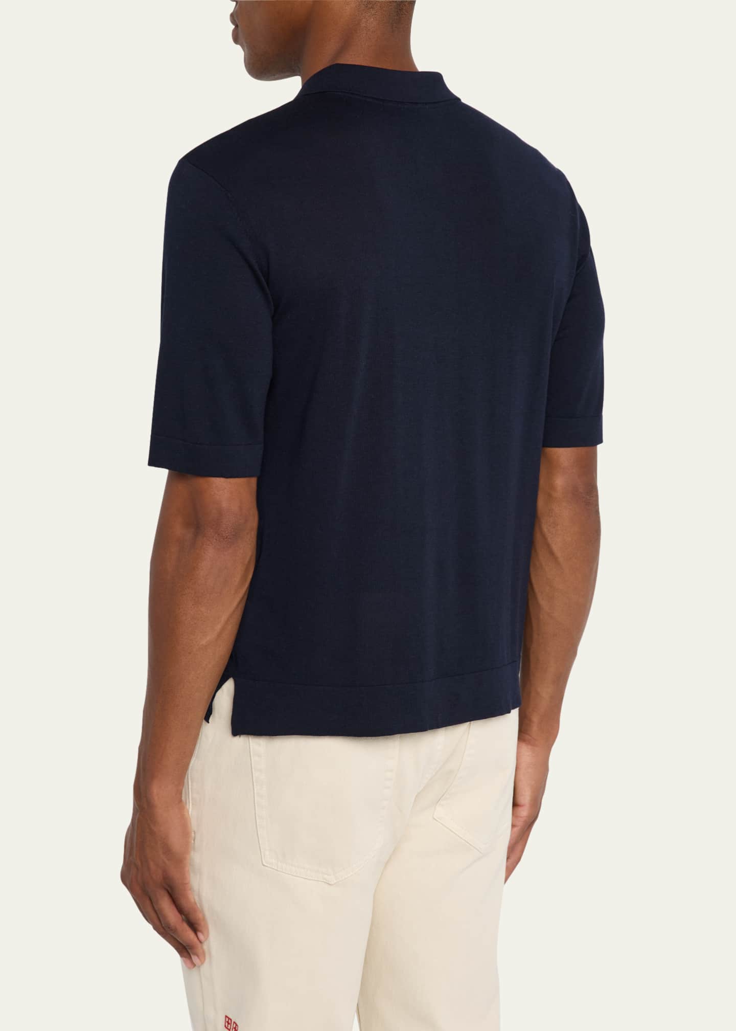 Officine Generale Men's Brutus Knit Polo Shirt Image 3 of 5