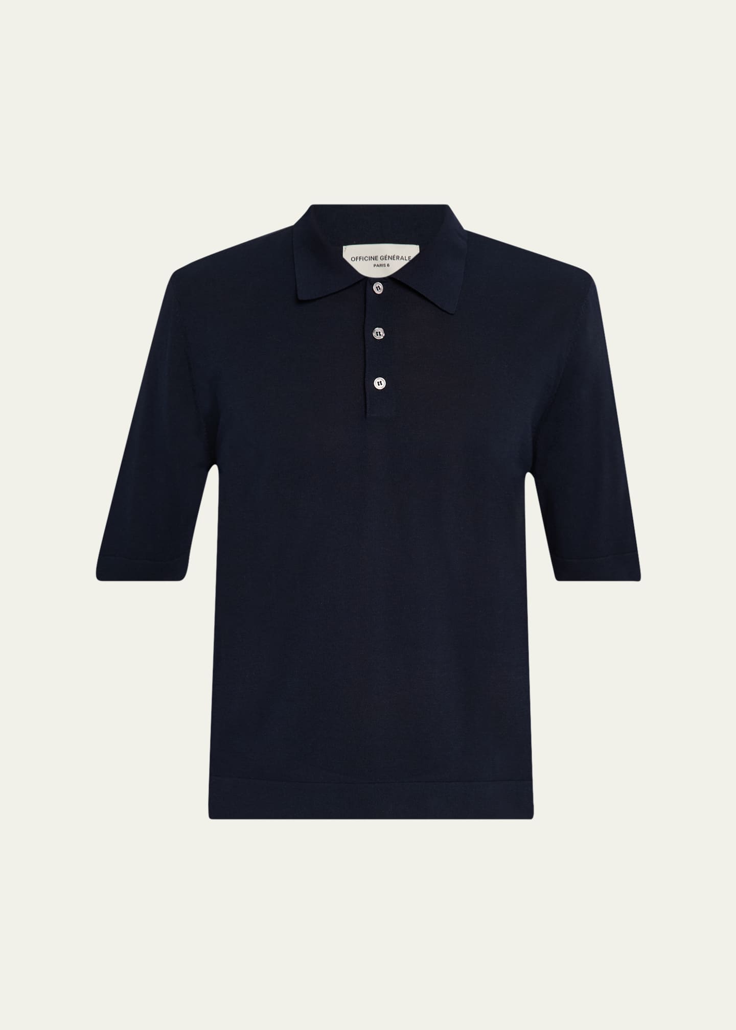 Officine Generale Men's Brutus Knit Polo Shirt Image 1 of 5