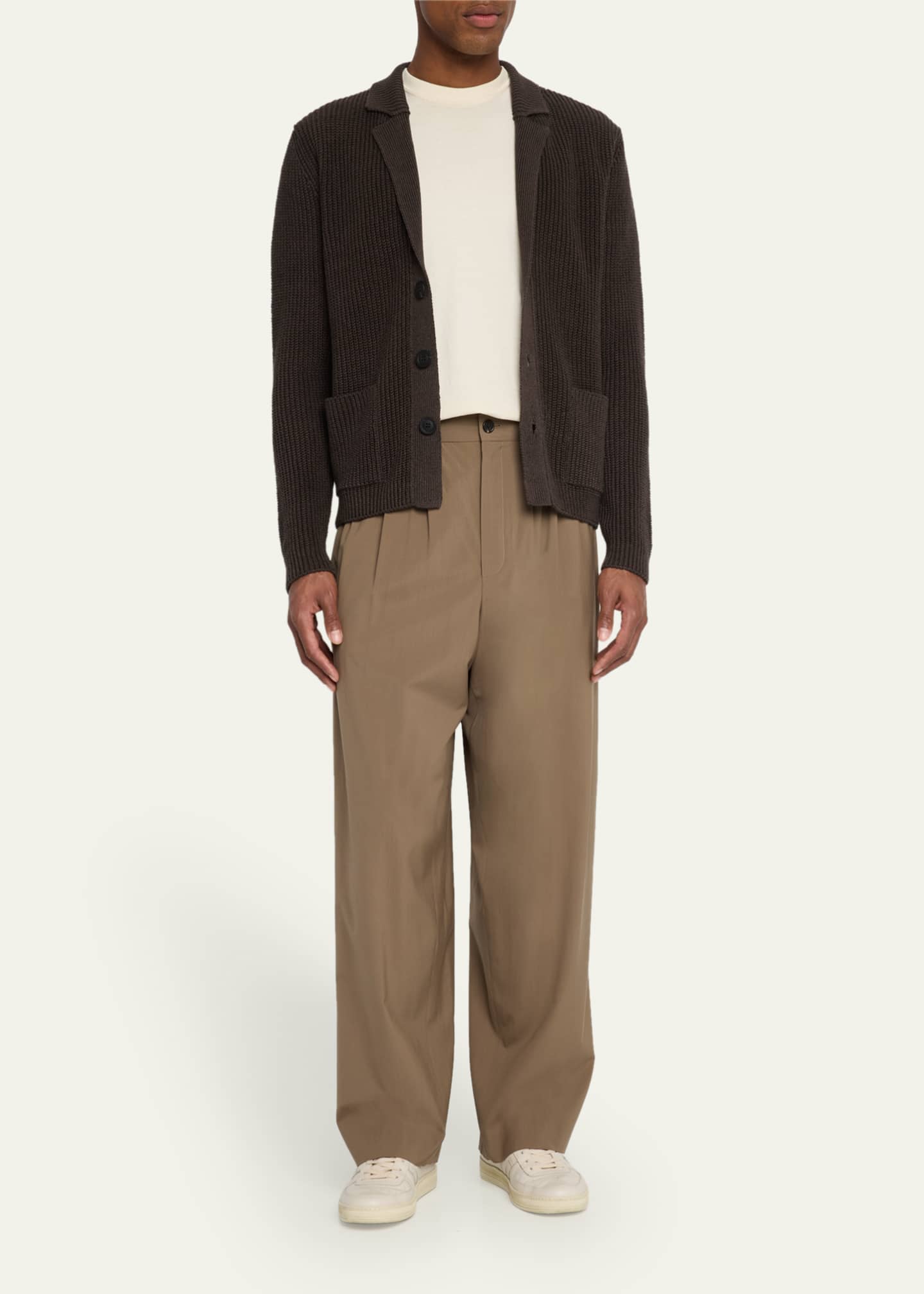 Iris Von Arnim Men's Hawston Linen and Cotton Rib Cardigan Image 2 of 5