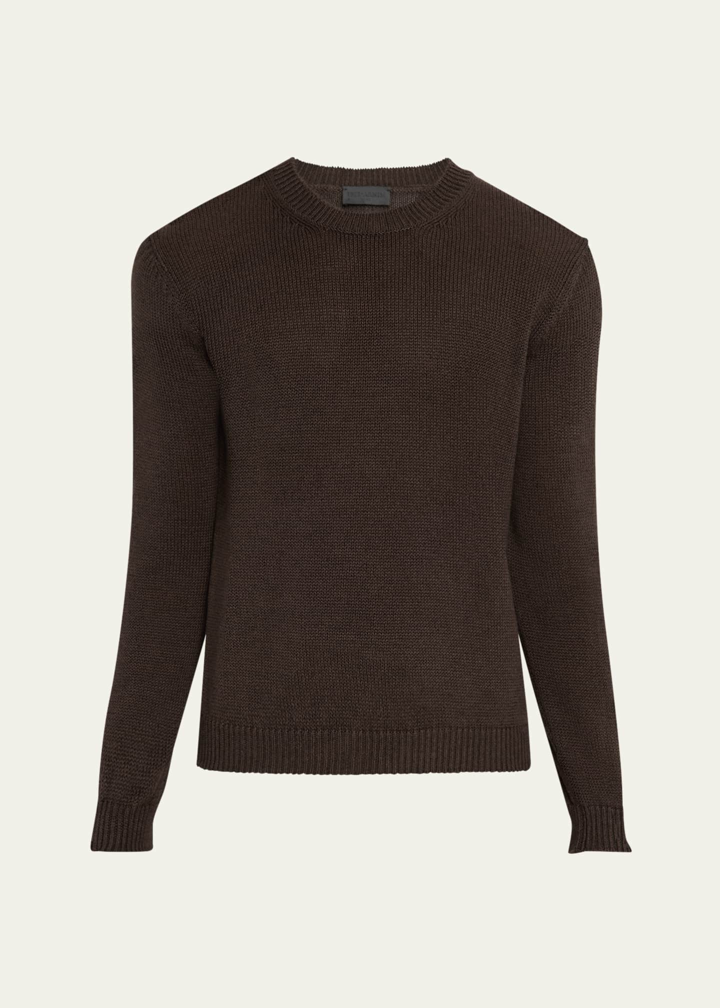 Iris Von Arnim Men's Harwich Linen and Cotton Crewneck Sweater Image 1 of 5
