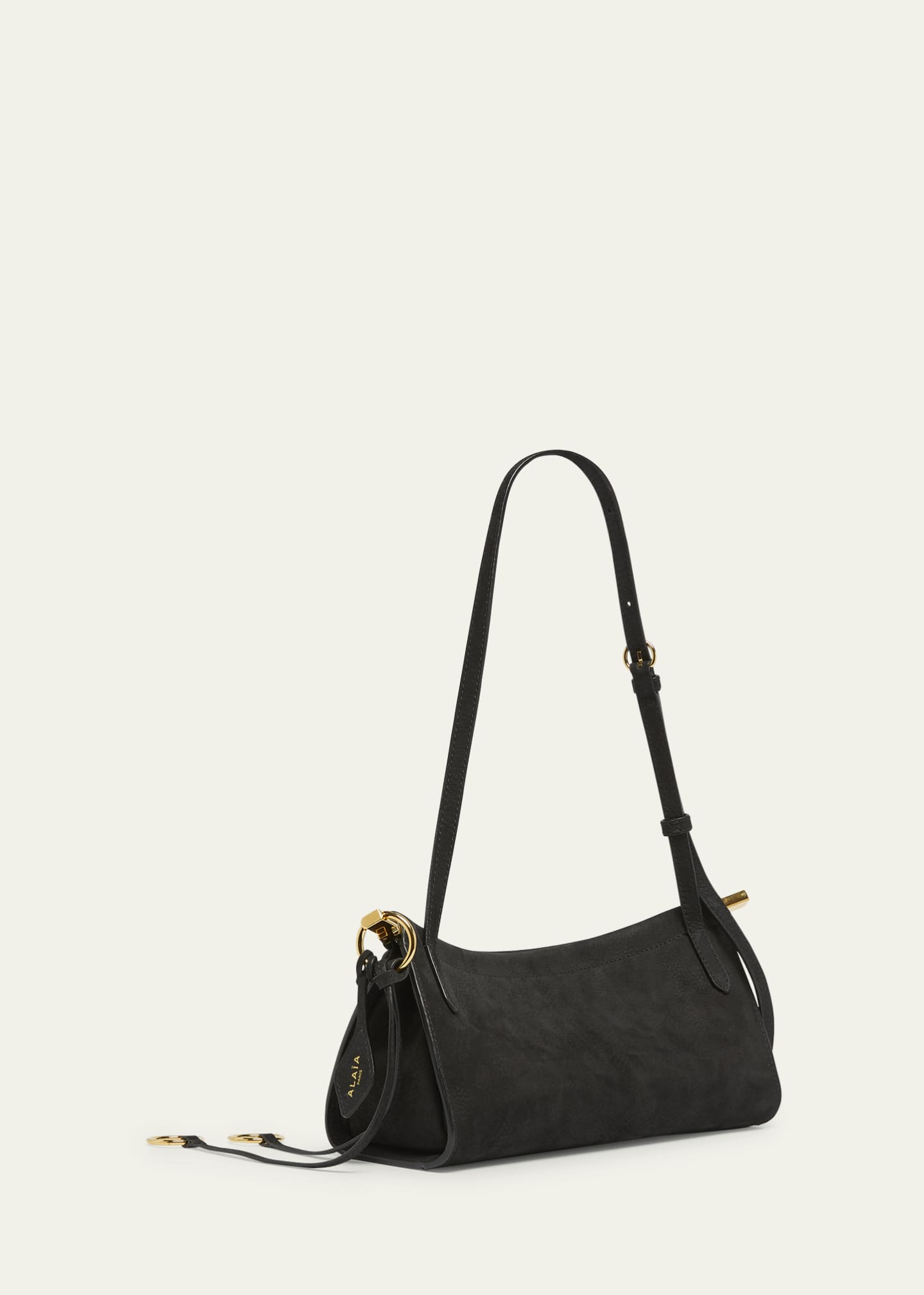 ALAIA Le Click Small Shoulder Bag in Nubuck Leather Image 3 of 6