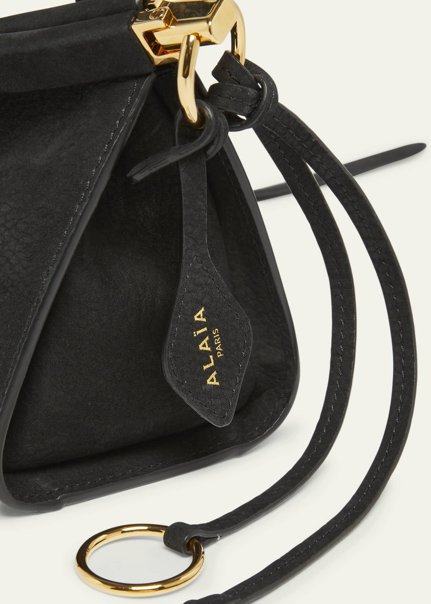 ALAIA Le Click Small Shoulder Bag in Nubuck Leather Image 6 of 6