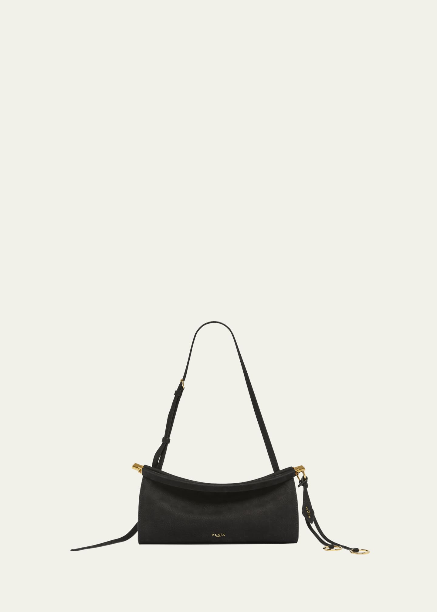 ALAIA Le Click Small Shoulder Bag in Nubuck Leather Image 1 of 6