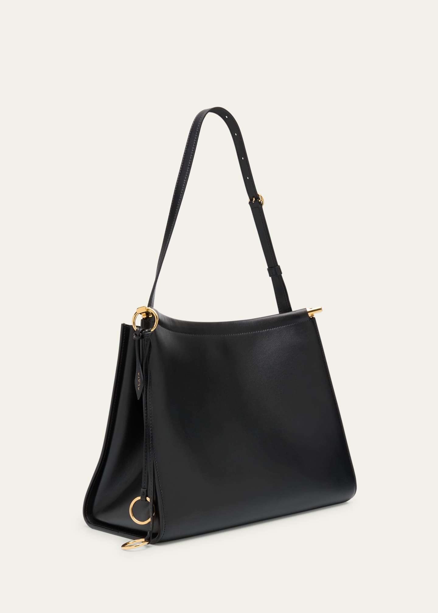 ALAIA Le Click Medium Curve Shoulder Bag in Glossy Leather Image 2 of 4