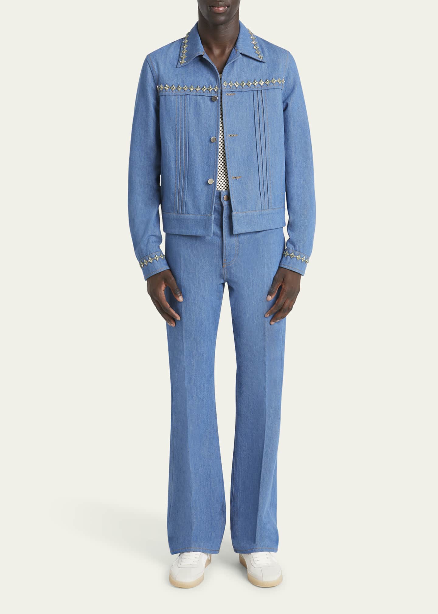 Amiri Men's Creased Flare Jeans Image 2 of 5