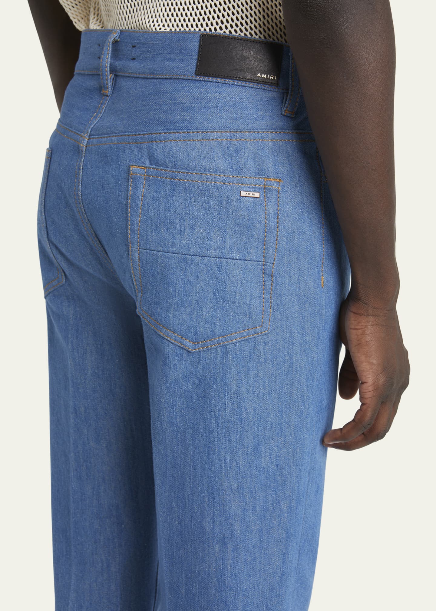 Amiri Men's Creased Flare Jeans Image 5 of 5