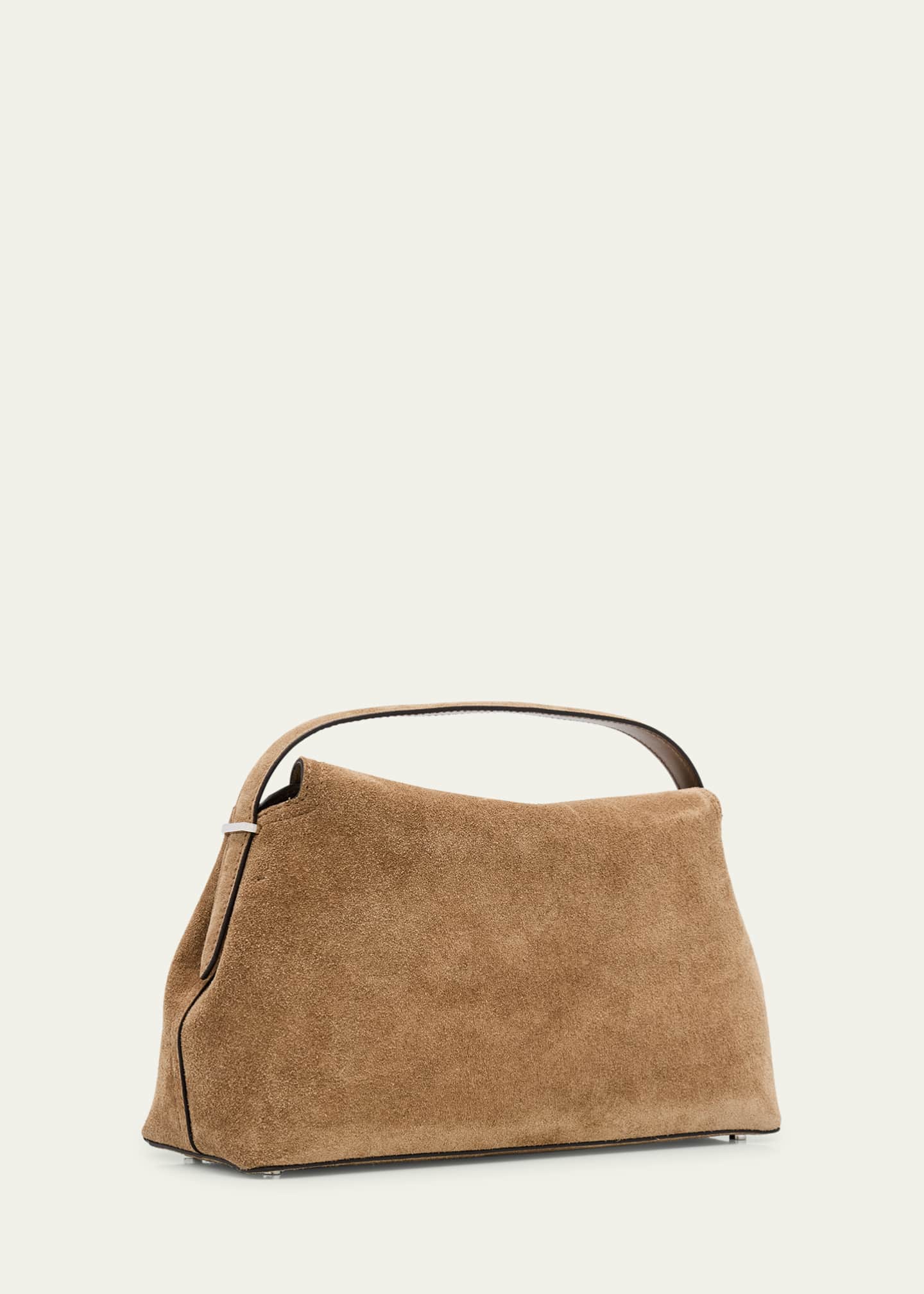 Toteme T Lock Suede Top-Handle Bag Image 3 of 6