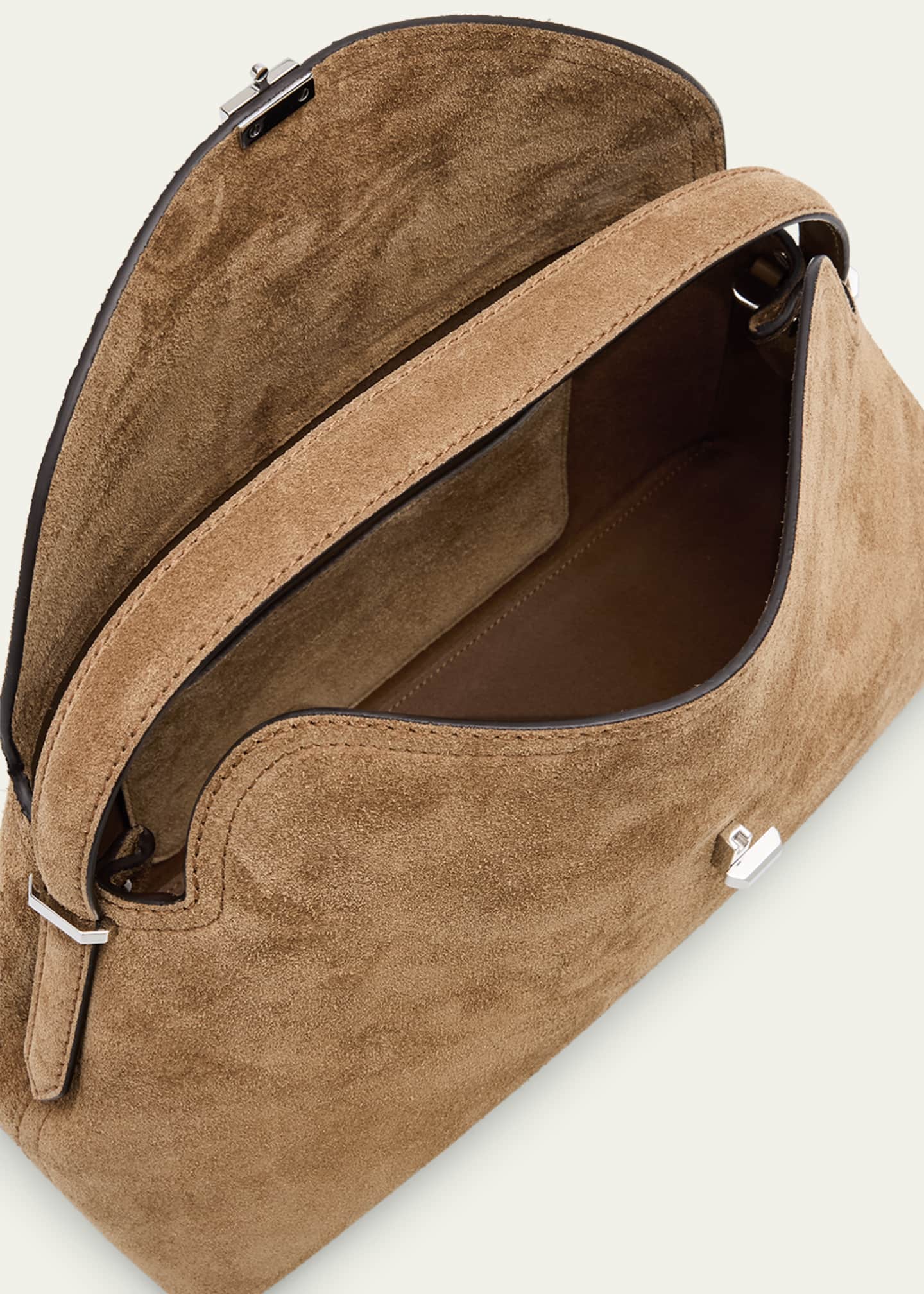 Toteme T Lock Suede Top-Handle Bag Image 6 of 6