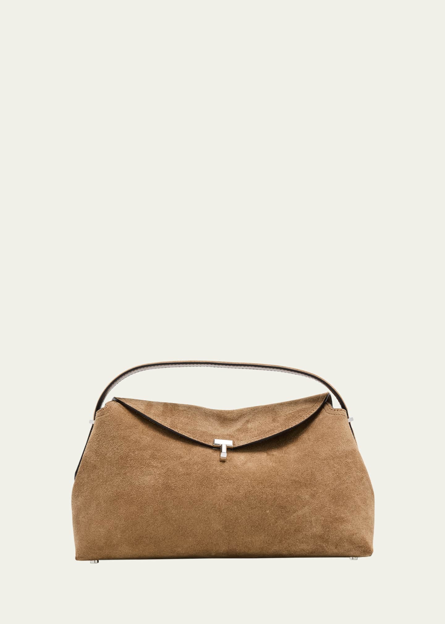 Toteme T Lock Suede Top-Handle Bag Image 1 of 6