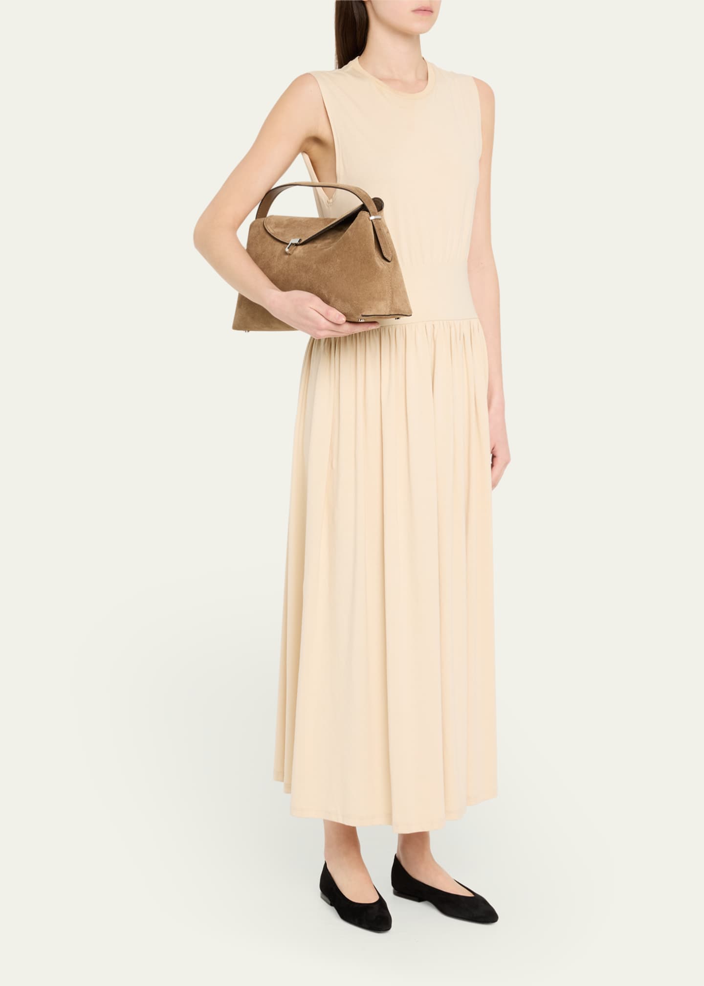 Toteme T Lock Suede Top-Handle Bag Image 5 of 6