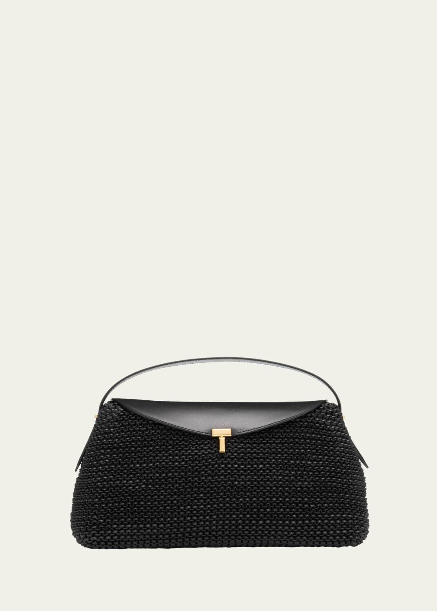 Toteme T Lock Woven Leather Top-Handle Bag Image 1 of 6