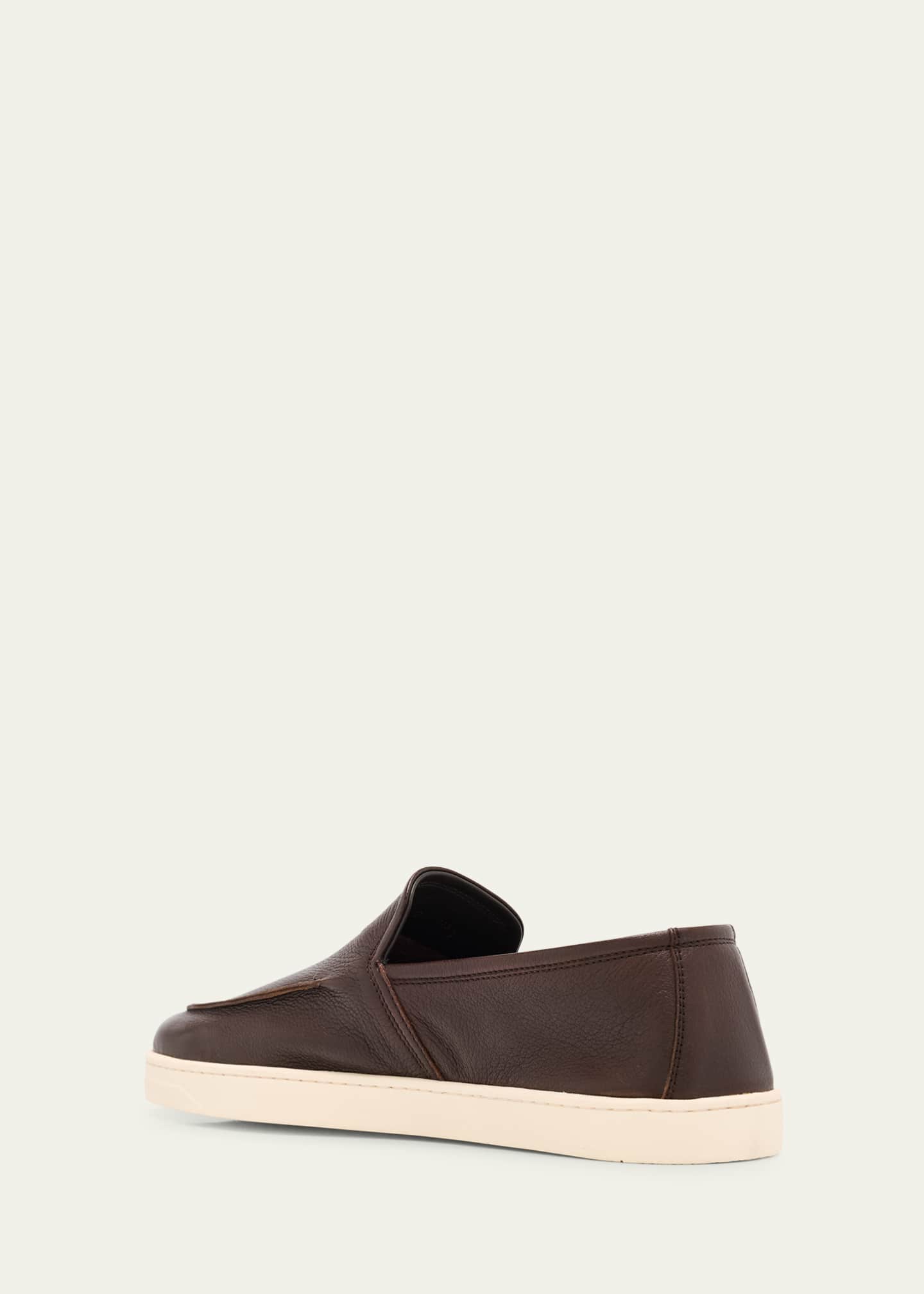 Bergdorf Goodman Men's Buffalo Leather Hybrid Sneaker Loafers Image 4 of 6