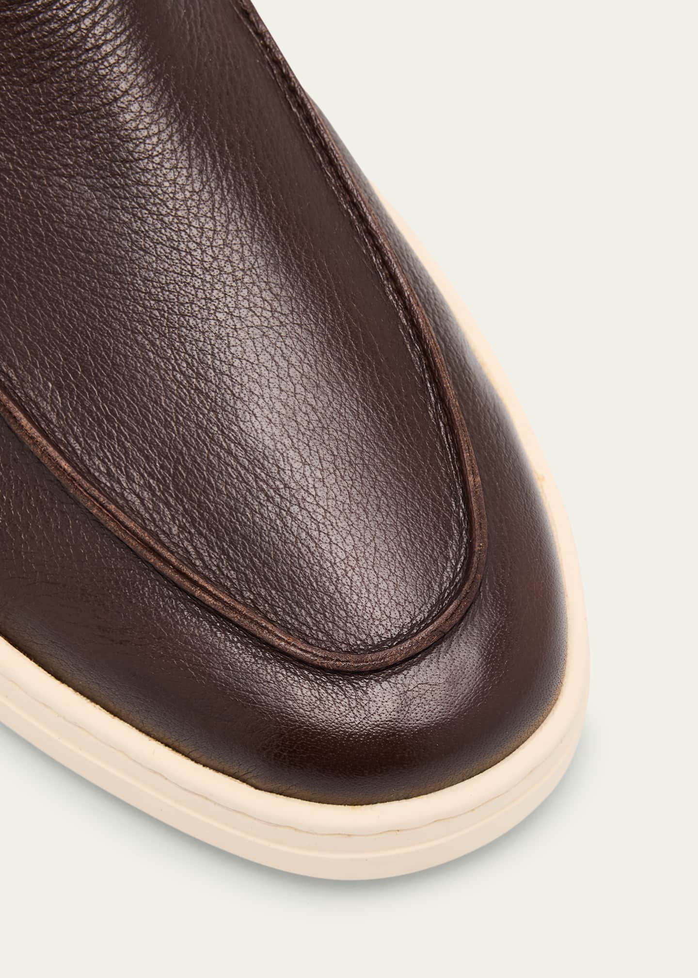 Bergdorf Goodman Men's Buffalo Leather Hybrid Sneaker Loafers Image 5 of 6