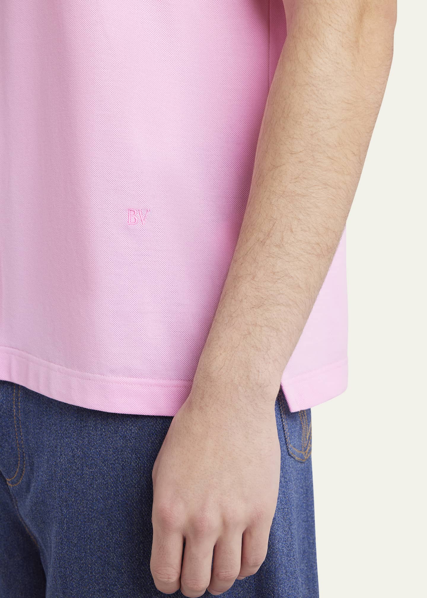 Bottega Veneta Men's Pique Classic Polo Shirt Image 5 of 5