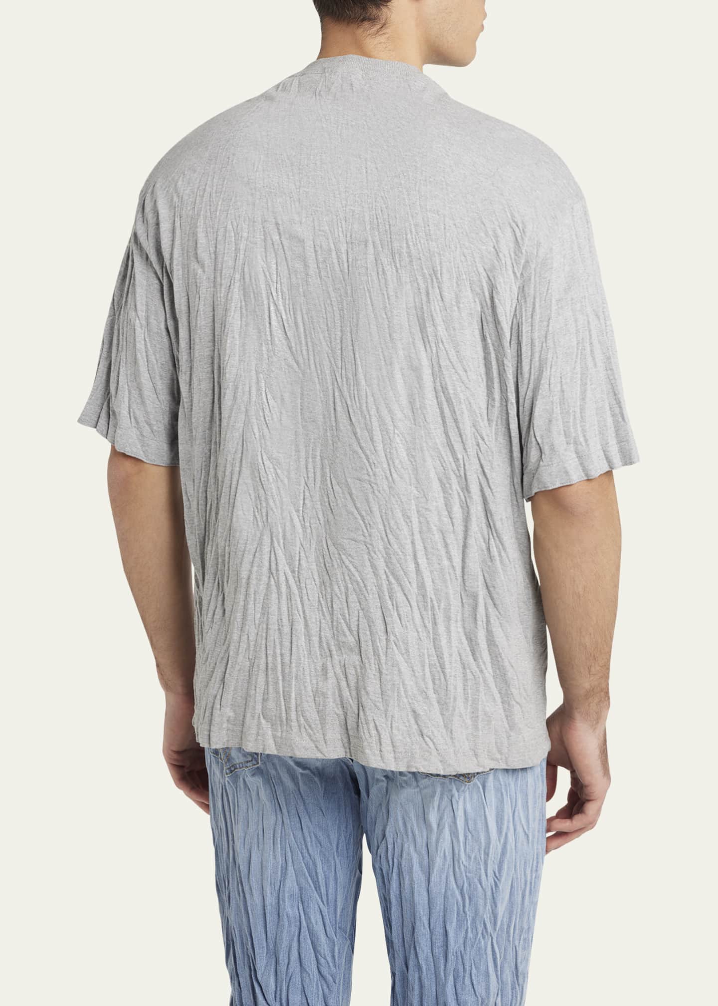 Bottega Veneta Men's Crinkled Jersey Rabbit T-Shirt Image 3 of 5