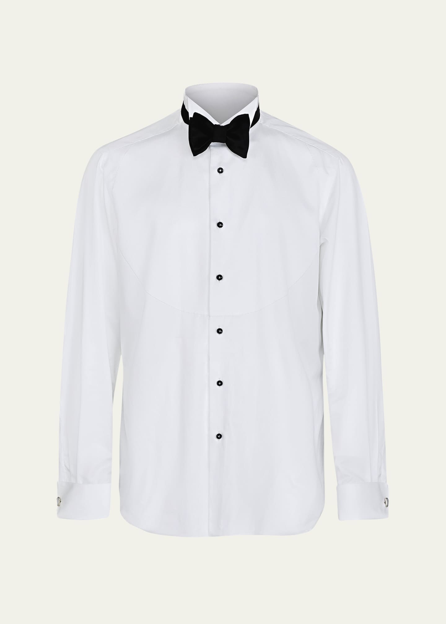 Giuliva Heritage Men's Formal Smoking Shirt in Cotton Image 1 of 2