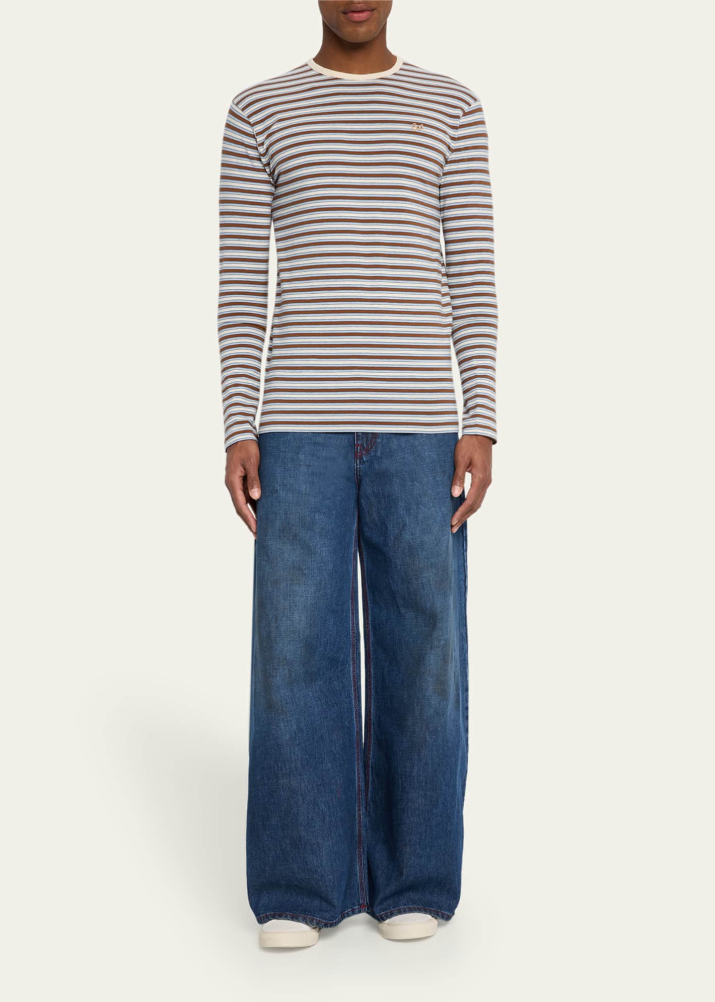 ERL Men's Striped Jersey T-Shirt Image 2 of 5