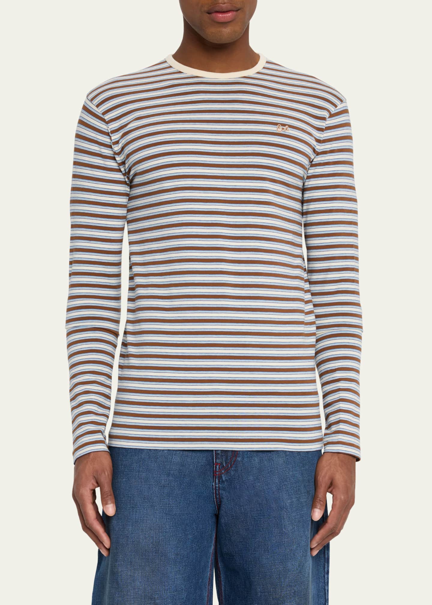 ERL Men's Striped Jersey T-Shirt Image 4 of 5