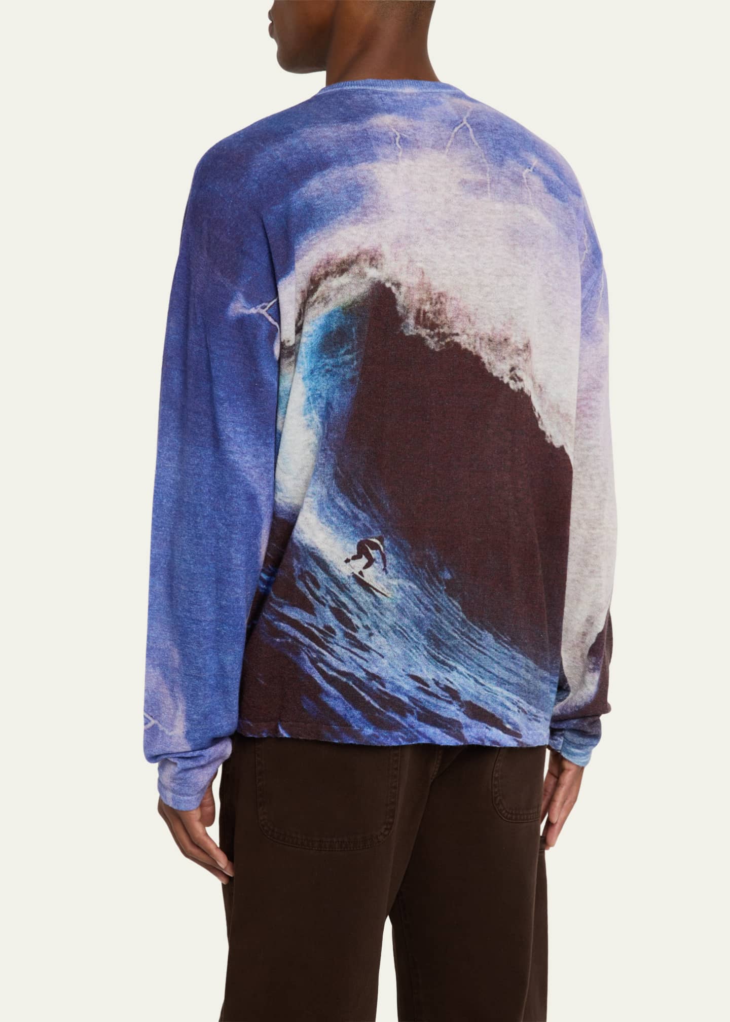 ERL Men's Ocean-Print Sweater Image 3 of 5